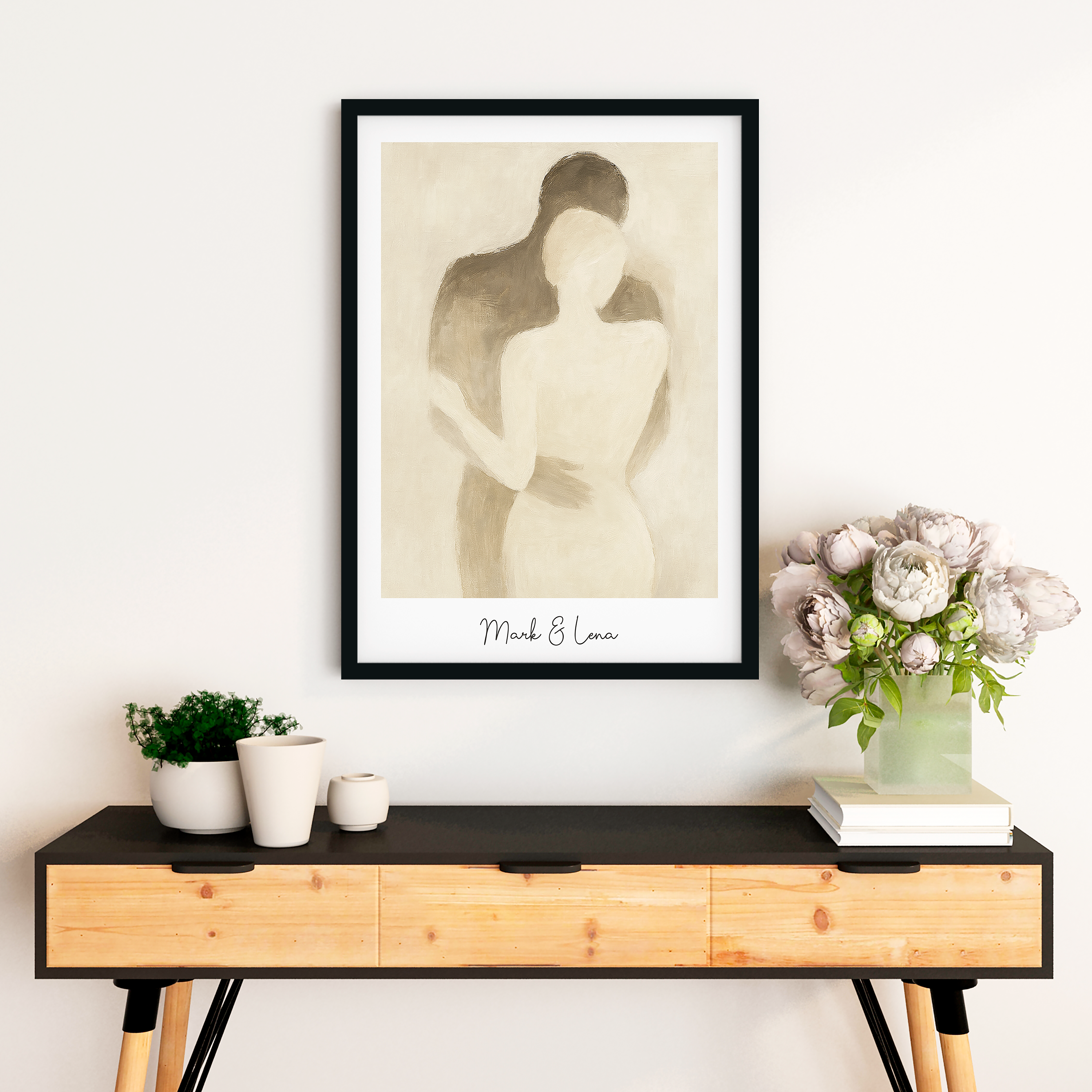 Du und Ich - Personalisiertes Poster für Paare mit Namen