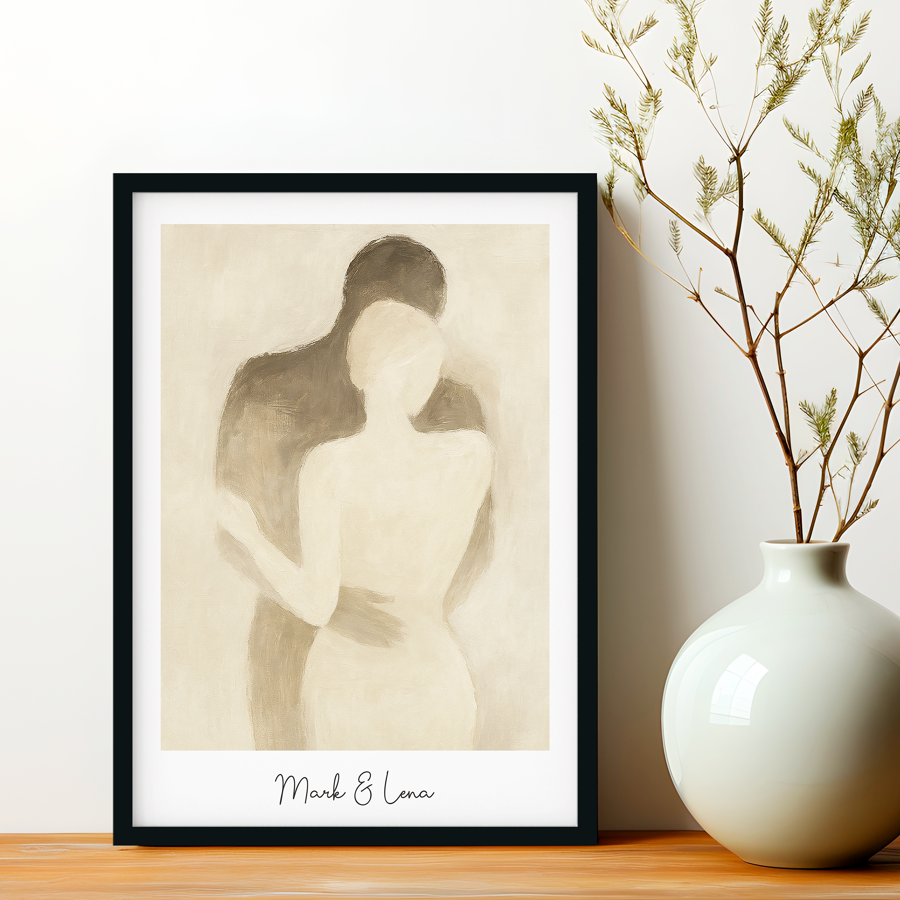 Du und Ich - Personalisiertes Poster für Paare mit Namen