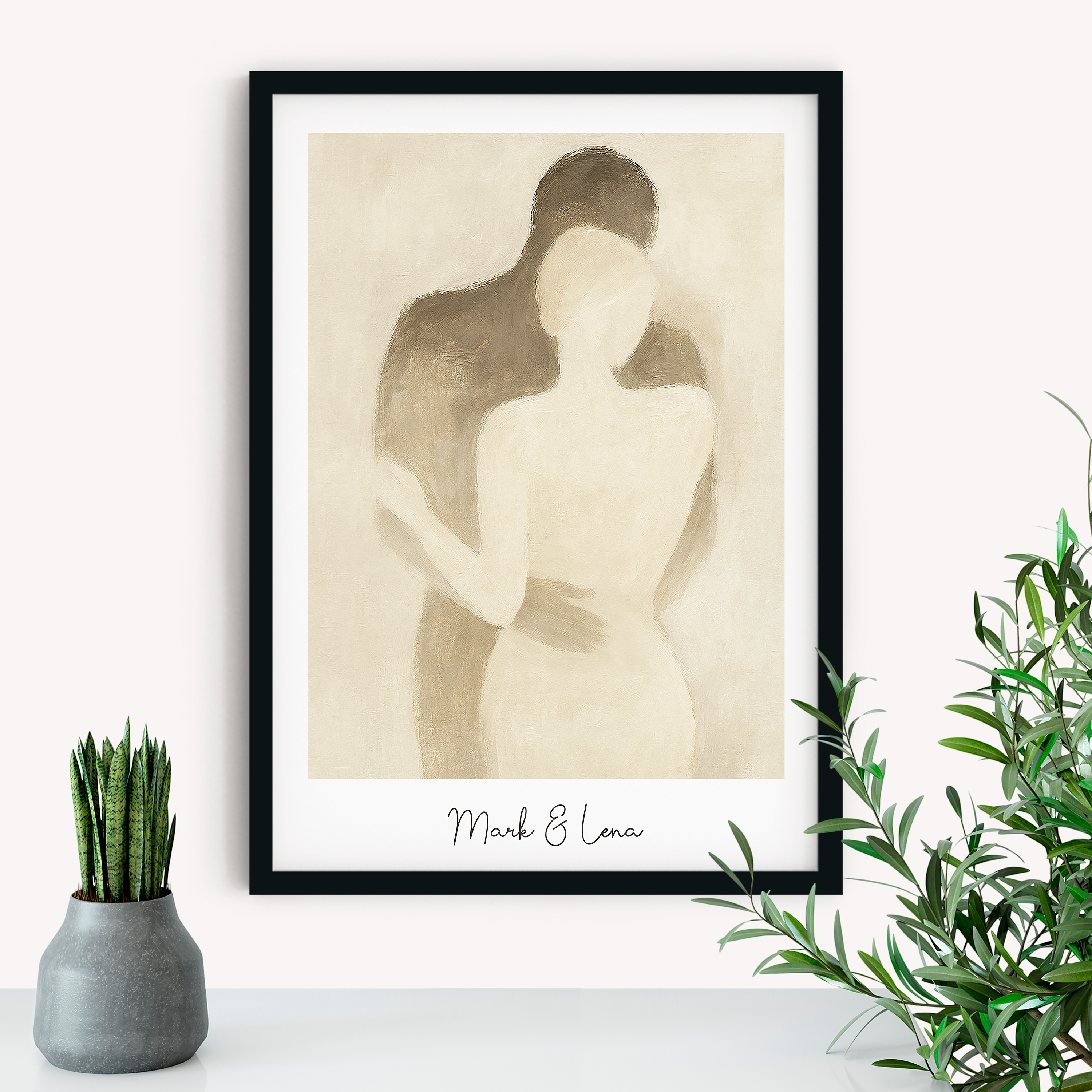 Du und Ich - Personalisiertes Poster für Paare mit Namen