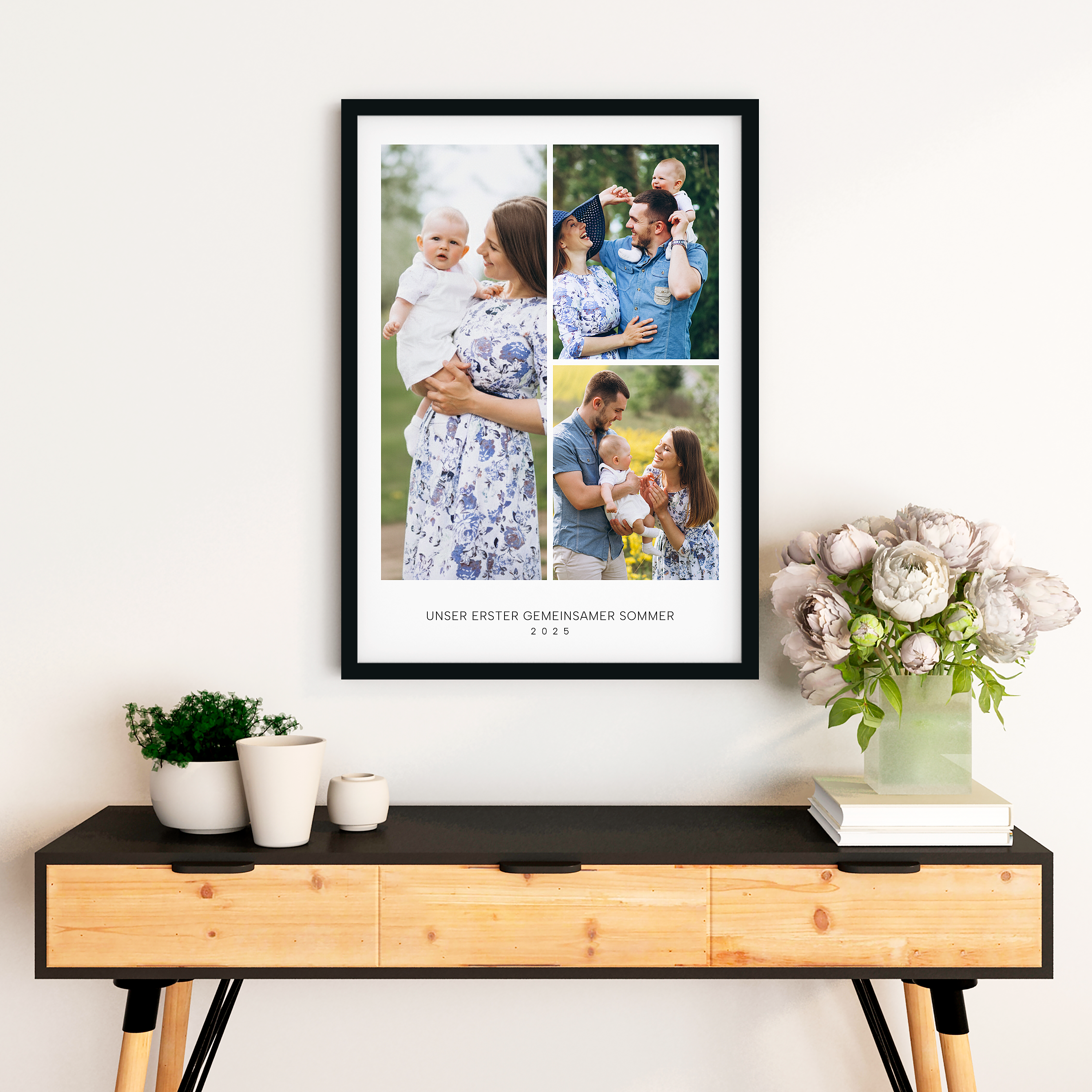 Unser erster gemeinsamer Sommer - Personalisiertes Familienposter mit Fotos