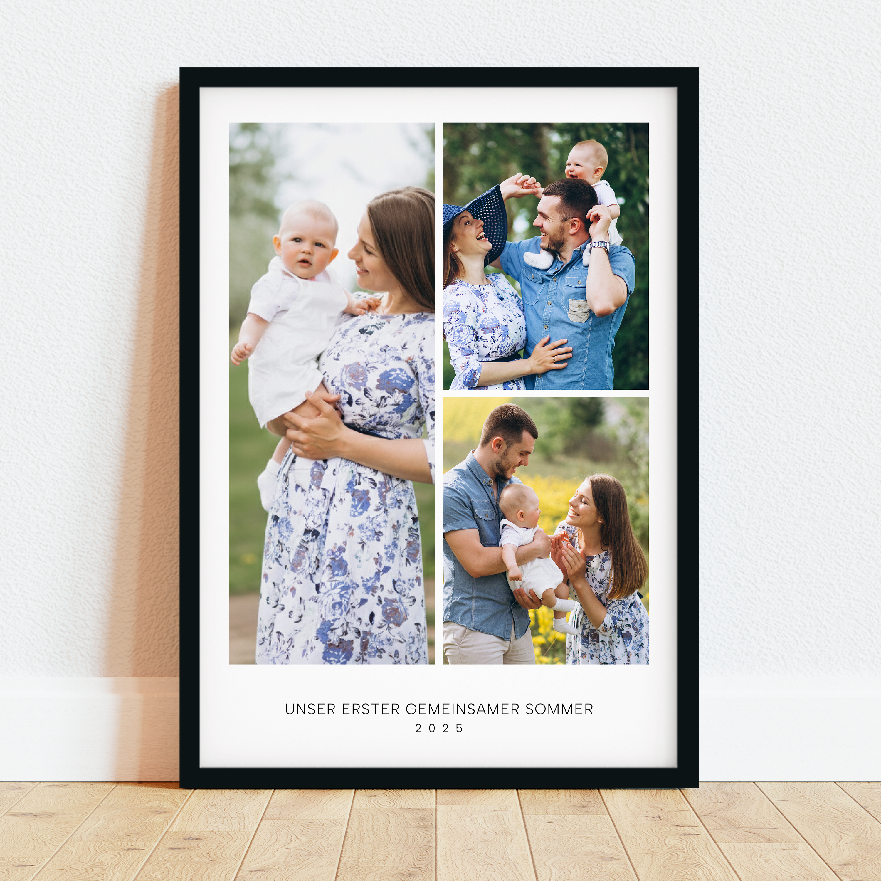 Unser erster gemeinsamer Sommer - Personalisiertes Familienposter mit Fotos