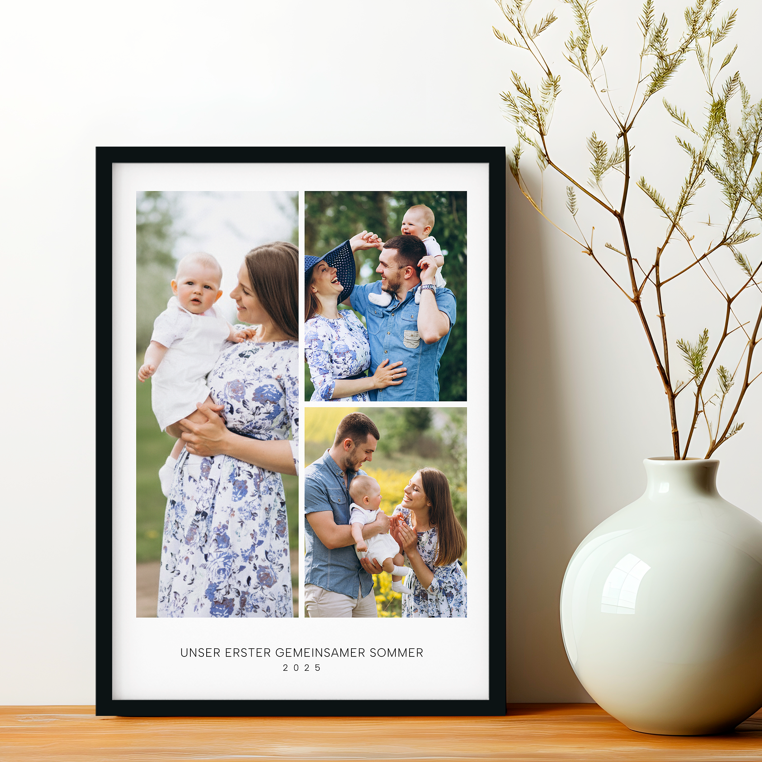 Unser erster gemeinsamer Sommer - Personalisiertes Familienposter mit Fotos