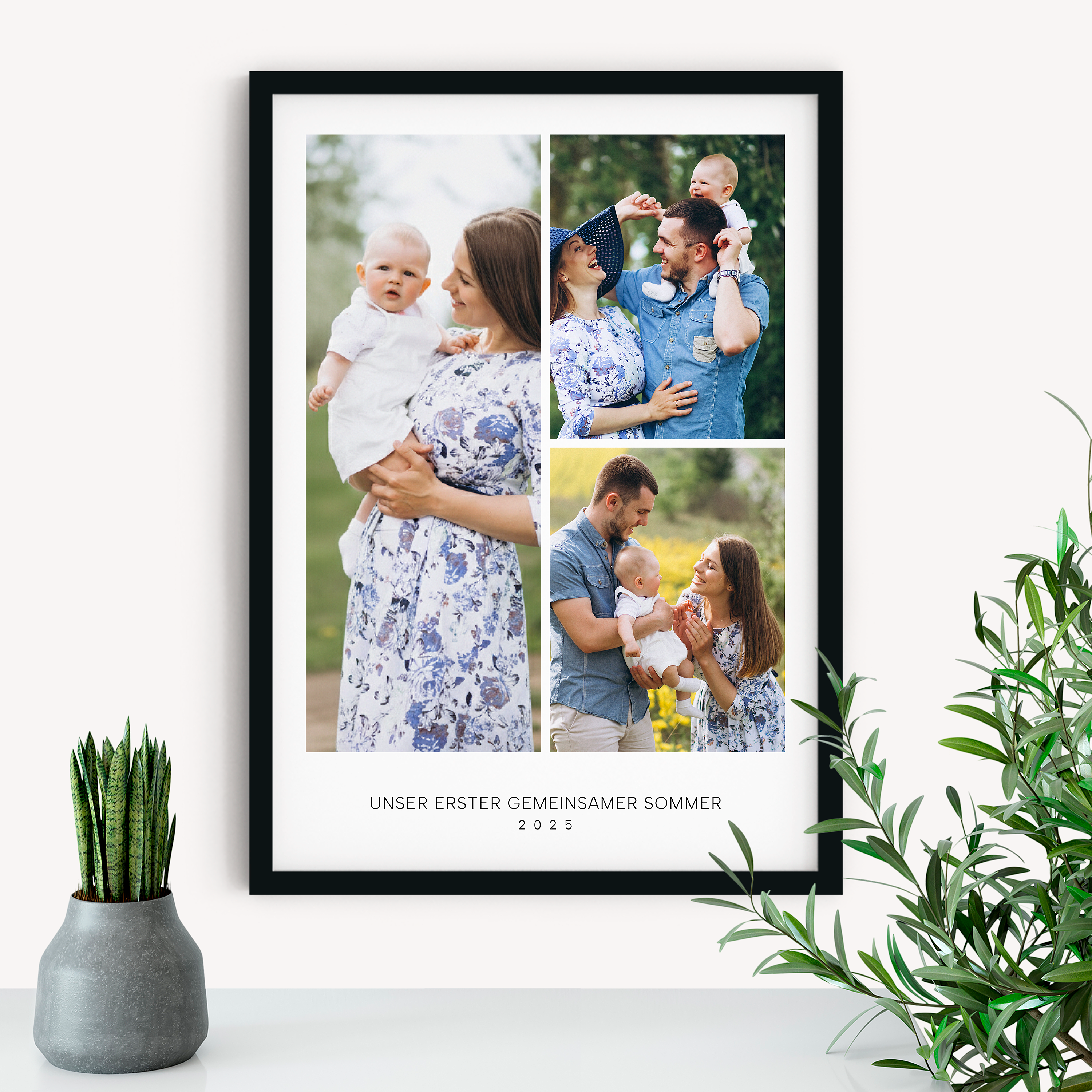Unser erster gemeinsamer Sommer - Personalisiertes Familienposter mit Fotos