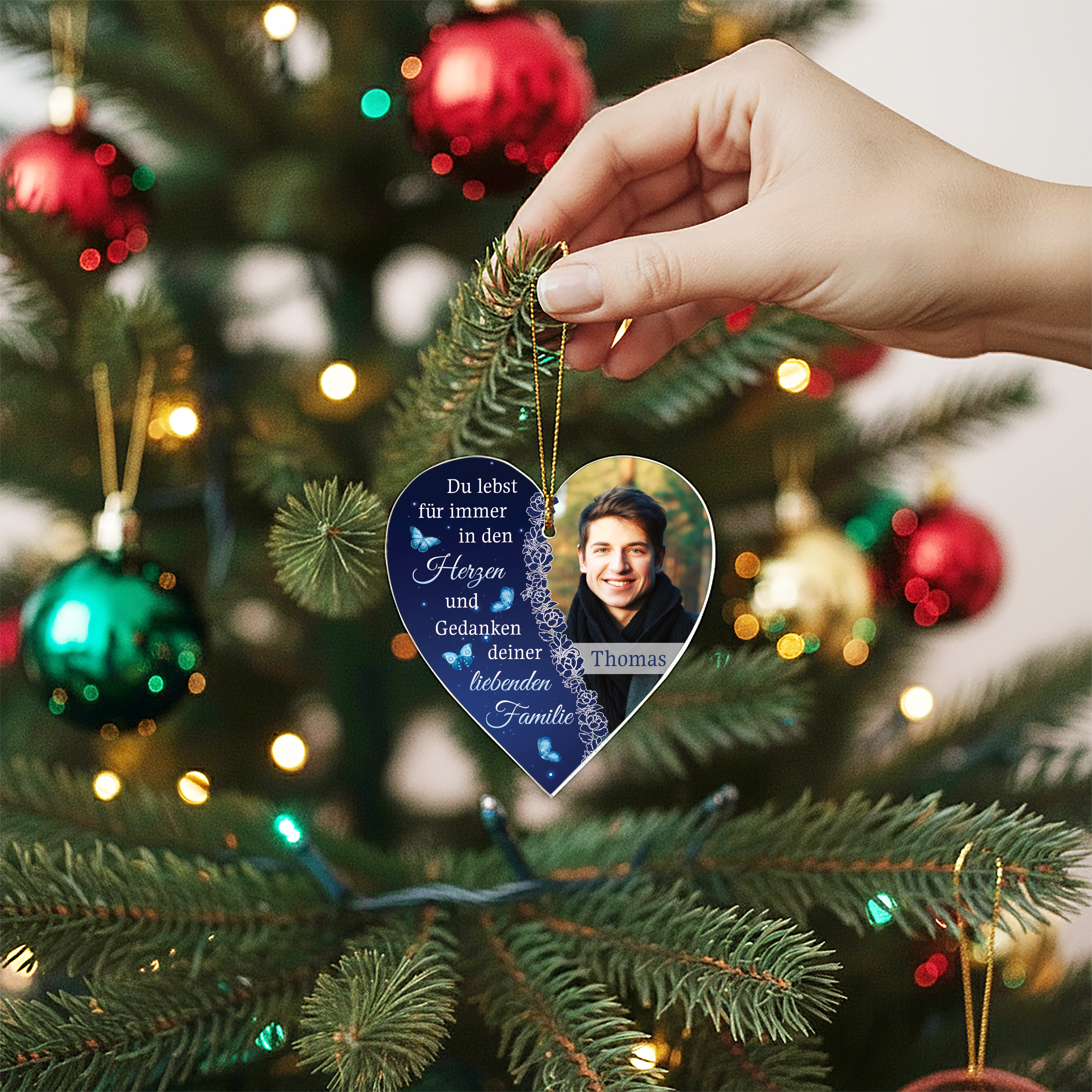 Liebevolle Erinnerung - Personalisierter Christbaumschmuck