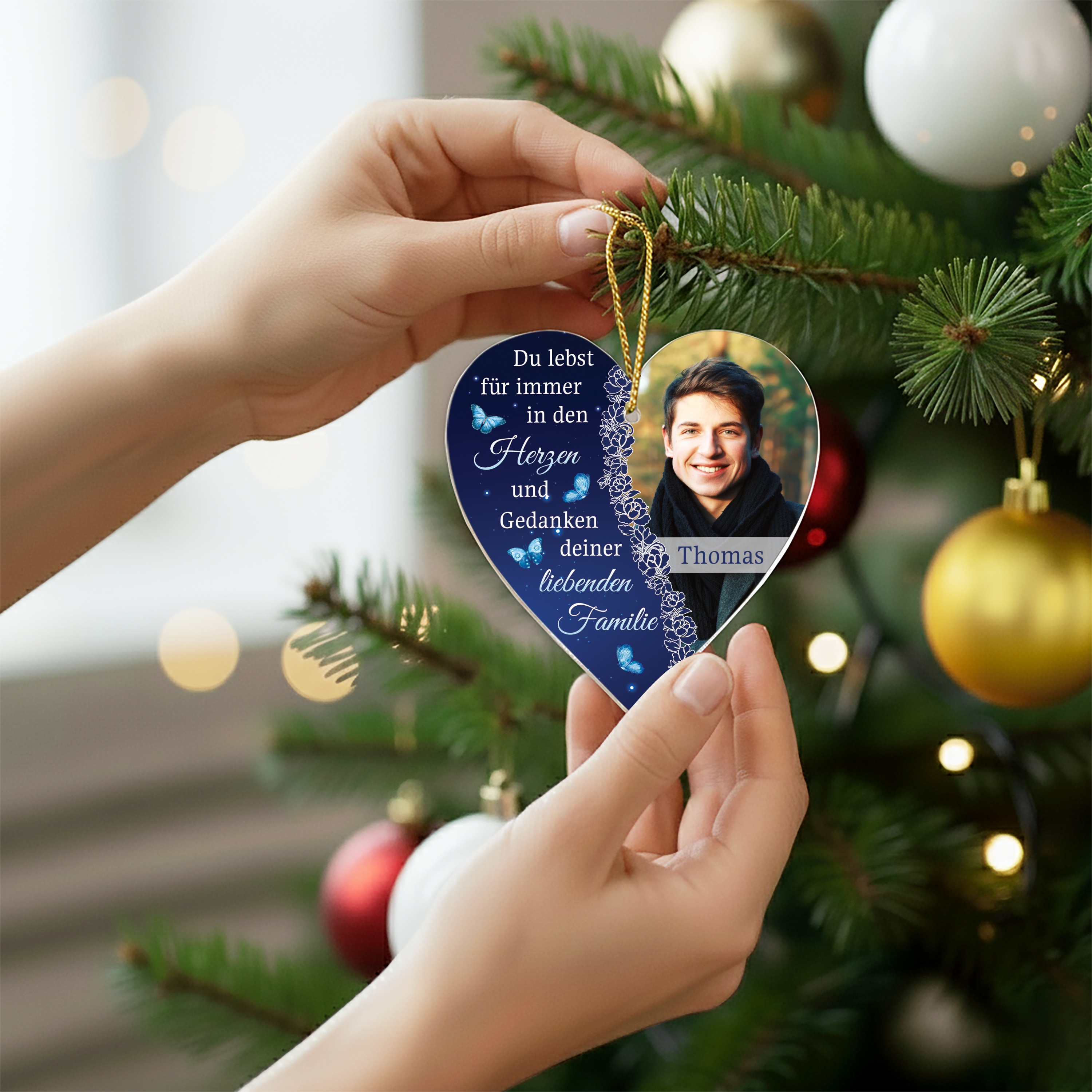 Liebevolle Erinnerung - Personalisierter Christbaumschmuck