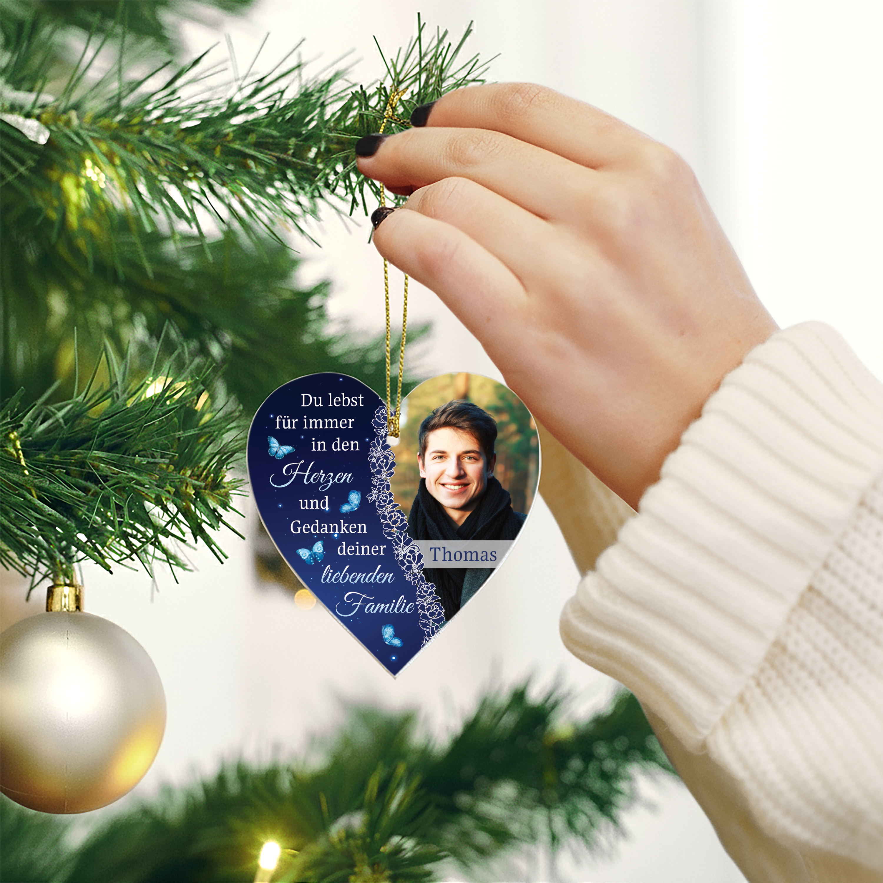 Liebevolle Erinnerung - Personalisierter Christbaumschmuck