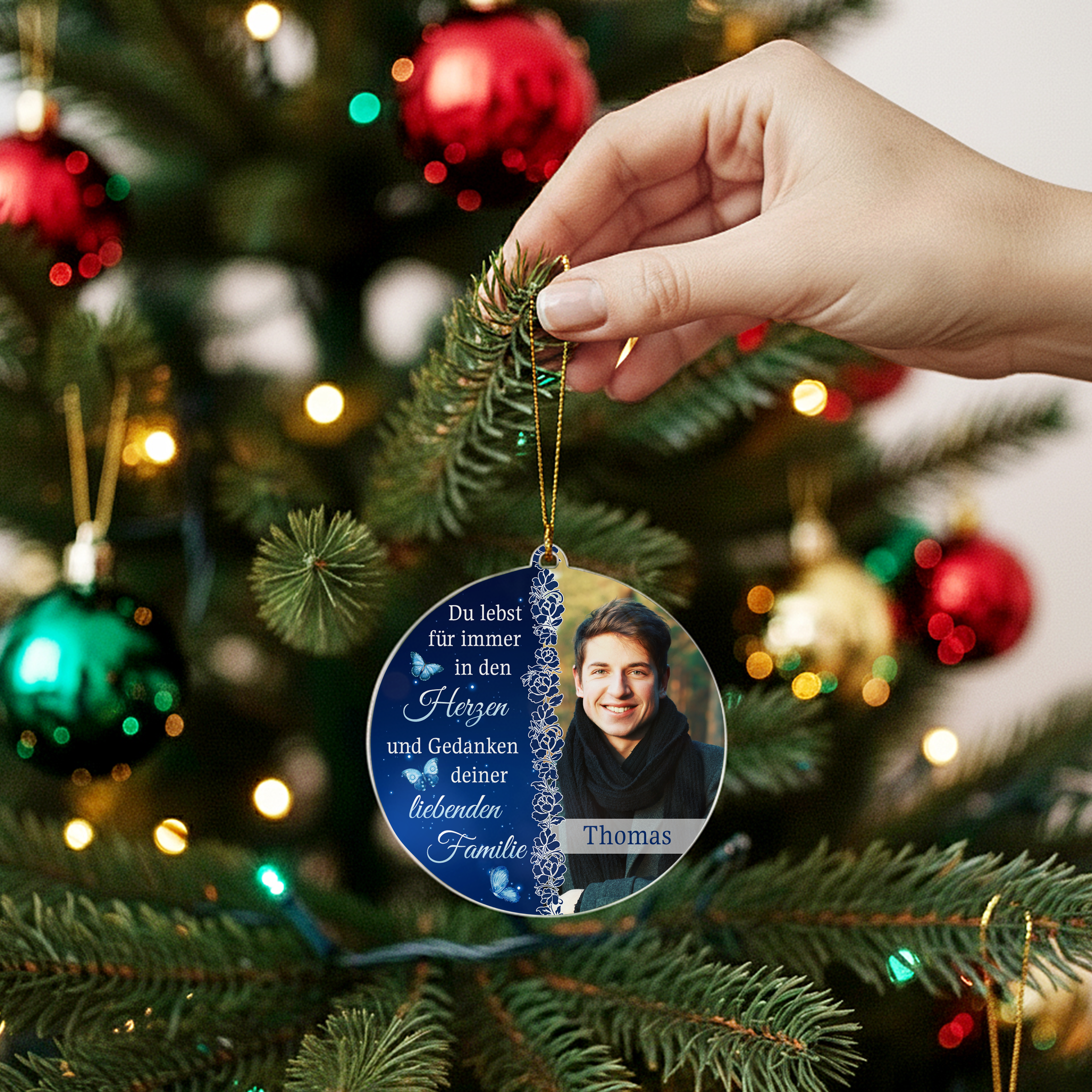 Liebevolle Erinnerung - Personalisierter Christbaumschmuck