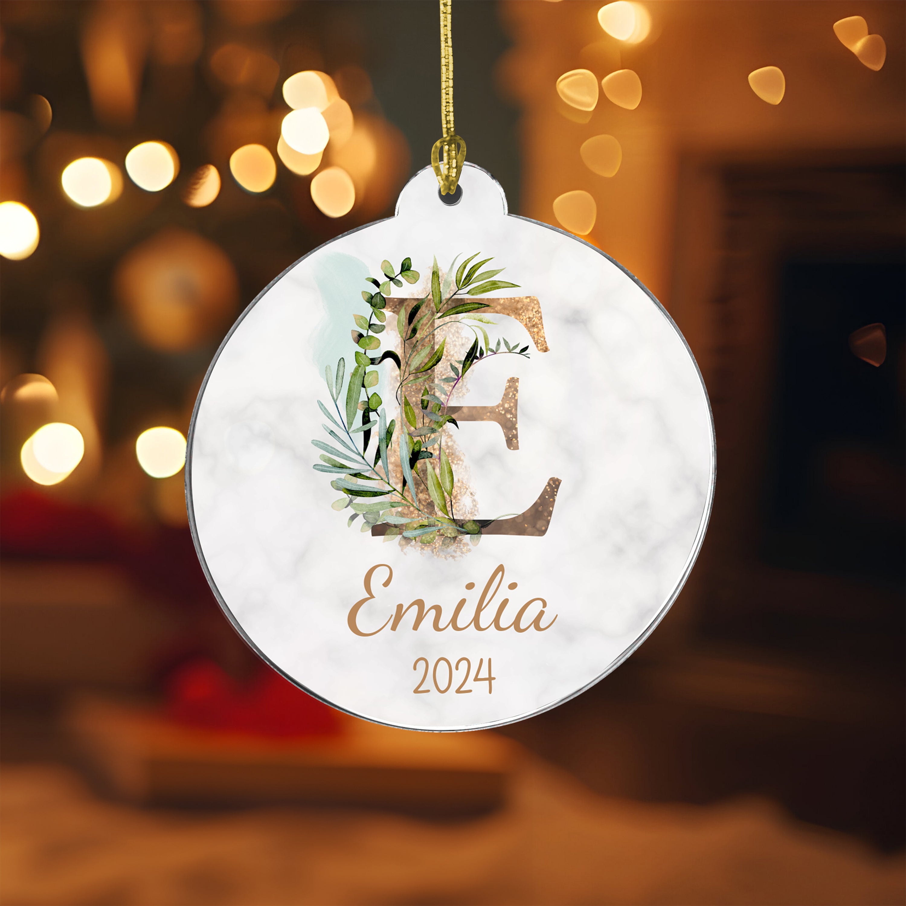 Anfangsbuchstabe und Name - Personalisierter Christbaumschmuck