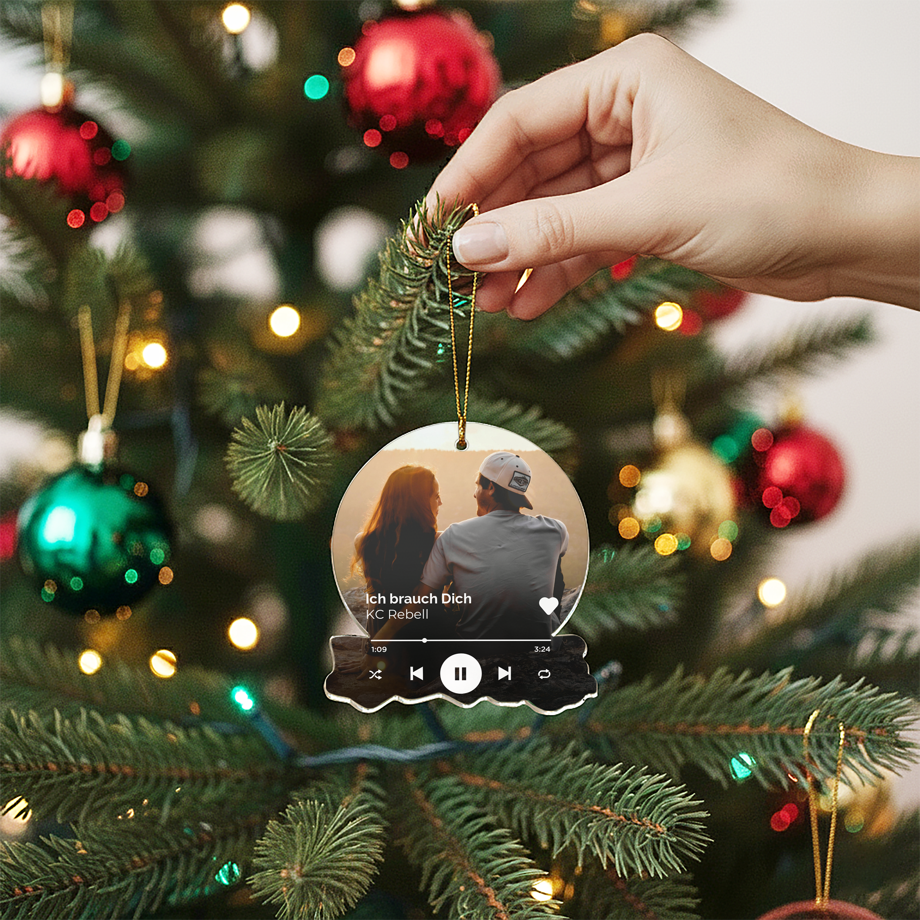 Euer Song Album-Cover - Personalisierter Christbaumschmuck