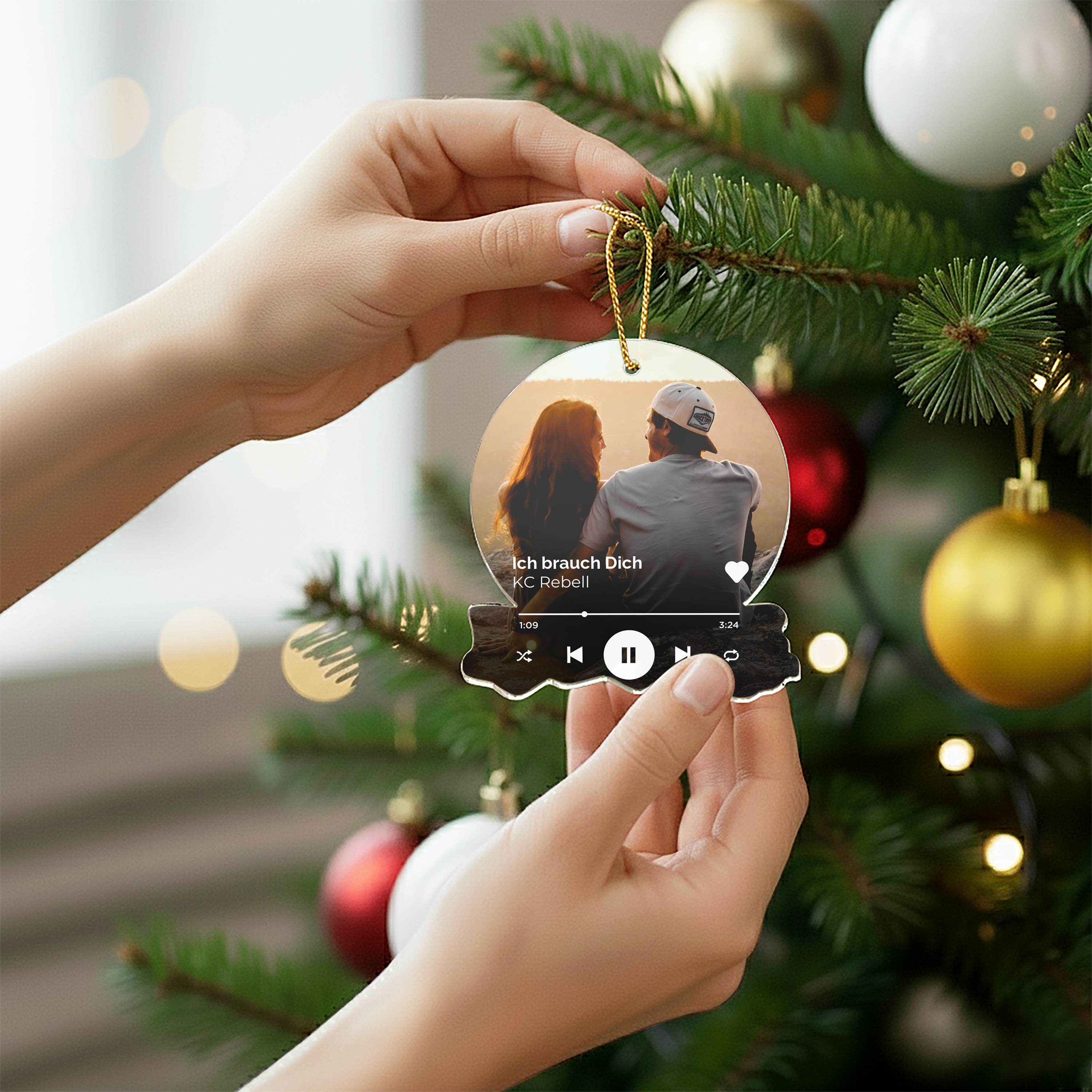 Euer Song Album-Cover - Personalisierter Christbaumschmuck