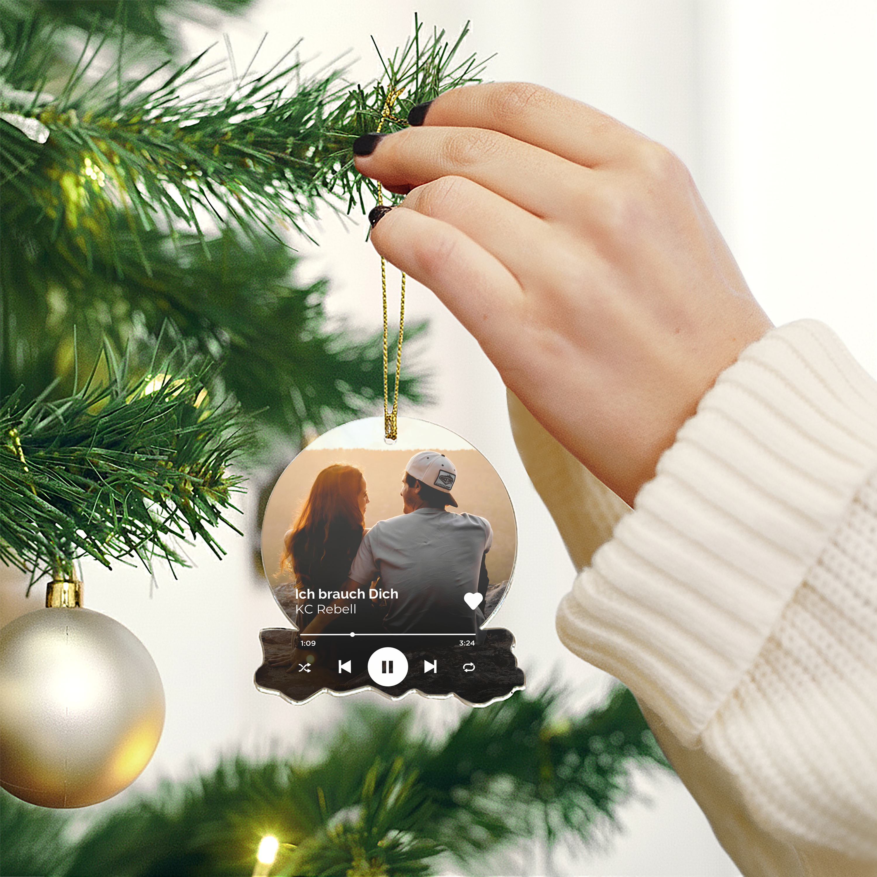 Euer Song Album-Cover - Personalisierter Christbaumschmuck