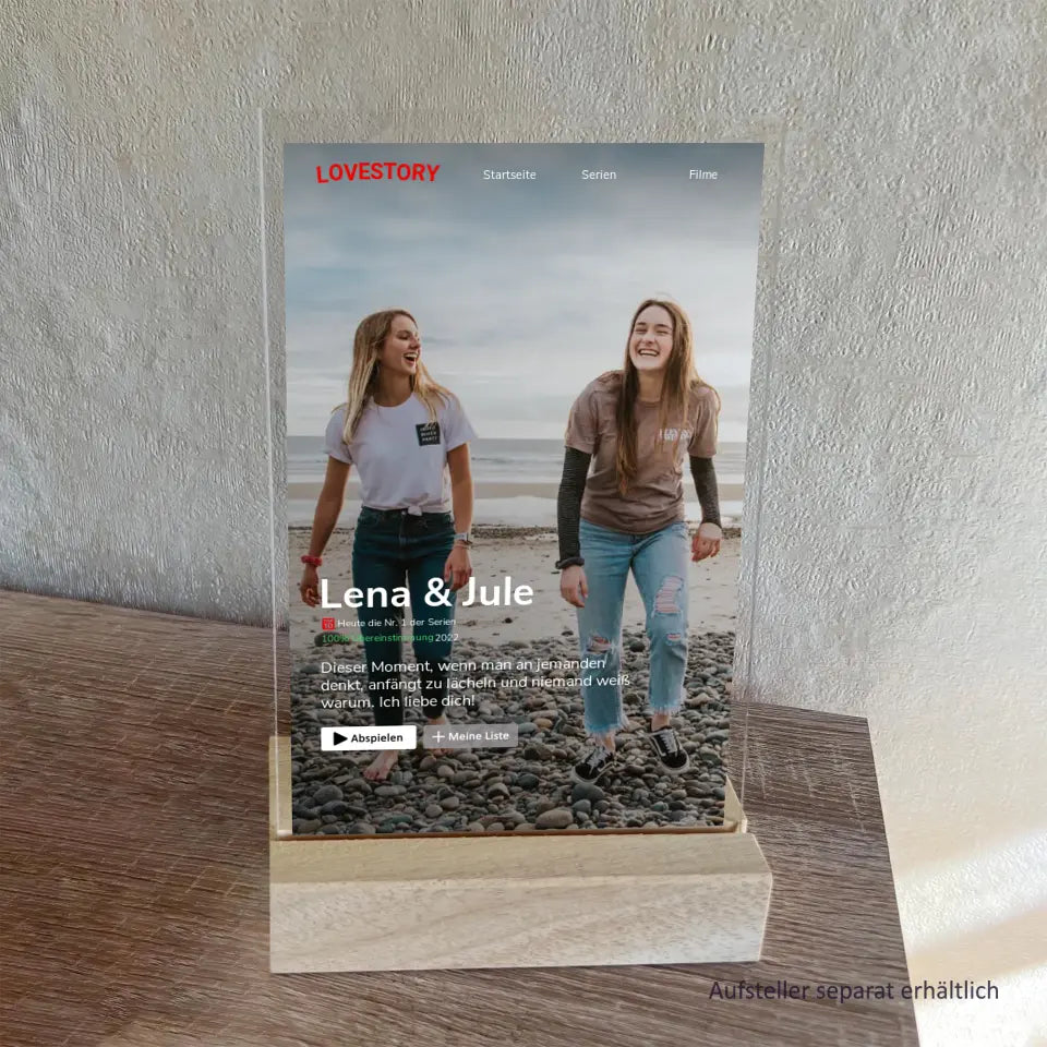 Beste Freundinnen: euer Film/Serien-Cover wie bei Netflix (Acryl-Glas)