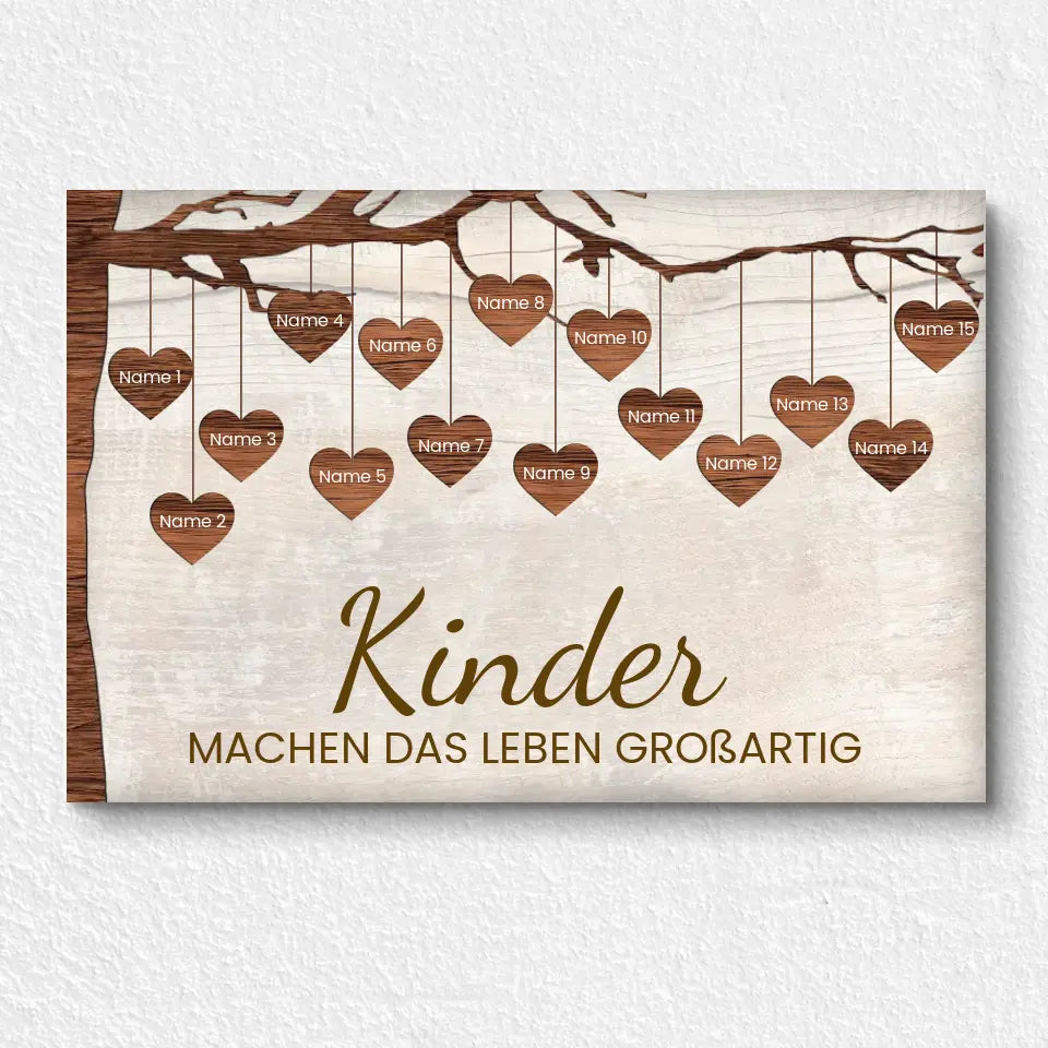 Enkelkinder-Leinwand für Oma/Opa