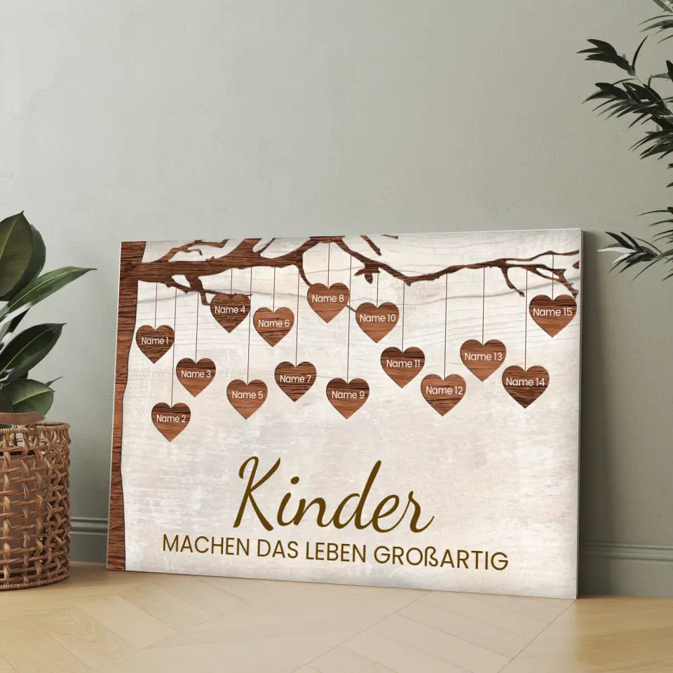 Enkelkinder-Leinwand für Oma/Opa