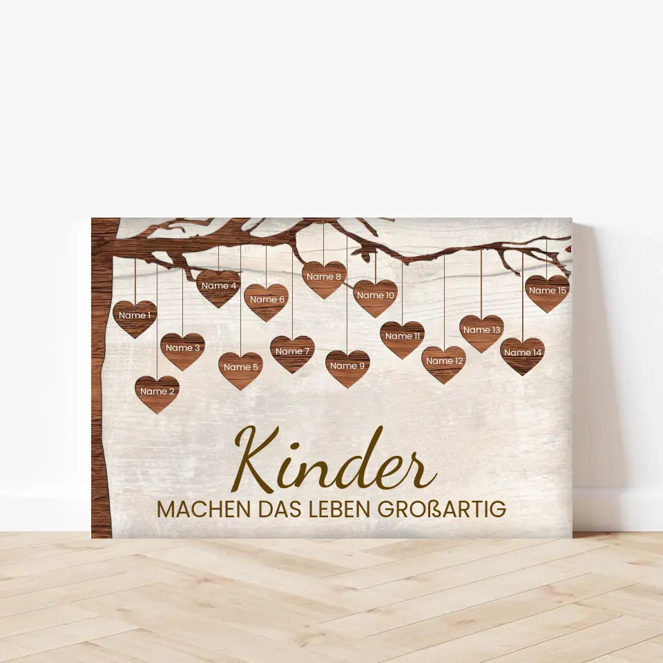 Enkelkinder-Leinwand für Oma/Opa