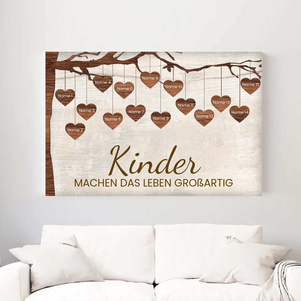 Enkelkinder-Leinwand für Oma/Opa