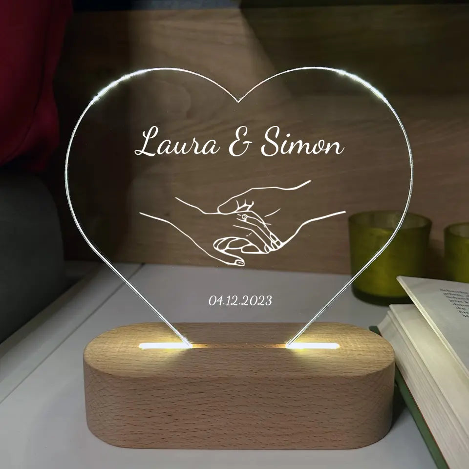 Euer Liebeslicht zu Jahrestag/Hochzeit mit Datum
