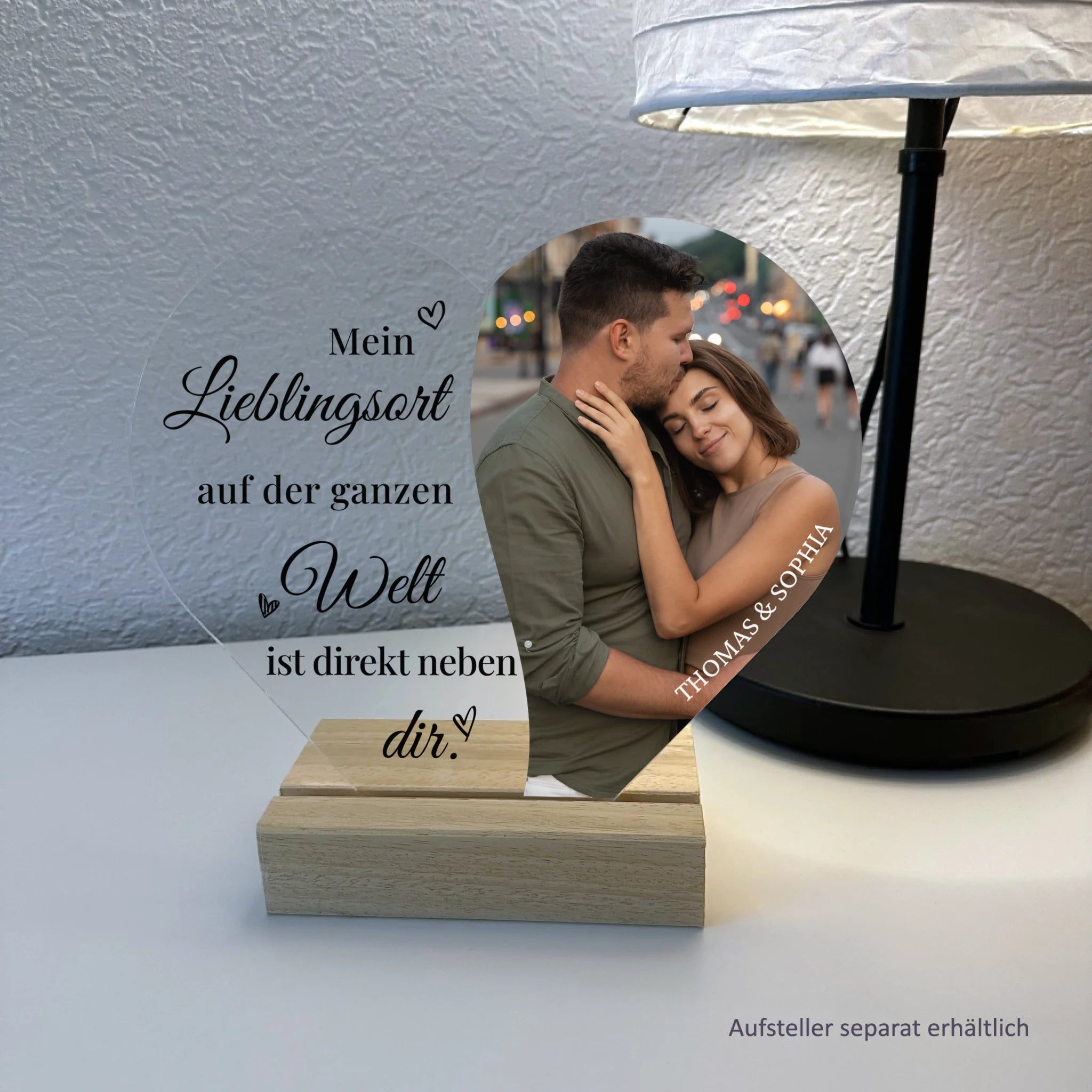 Mein Lieblingsort - Personalisiertes Acryl-Glas mit Foto für Paare