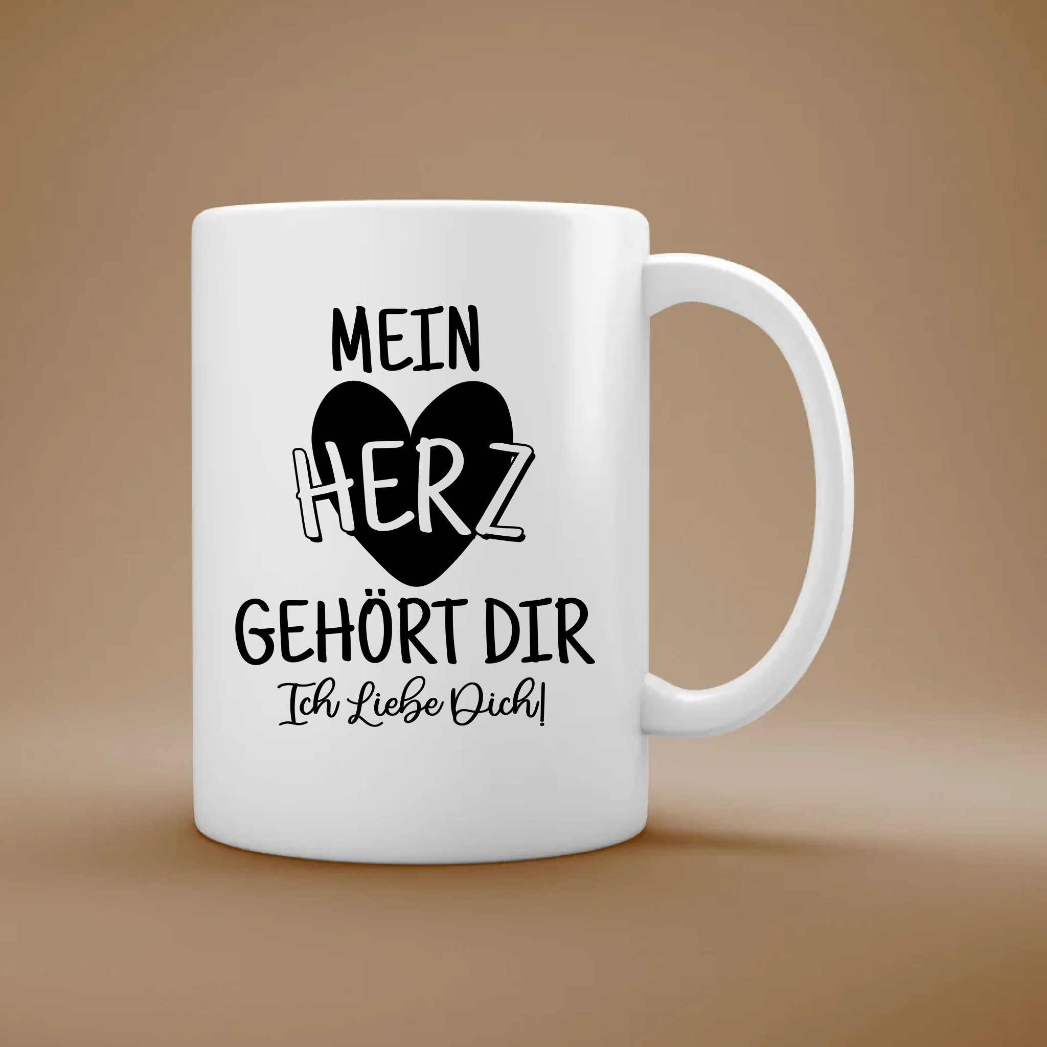 Lovestory - Personalisierte Tasse für Paare