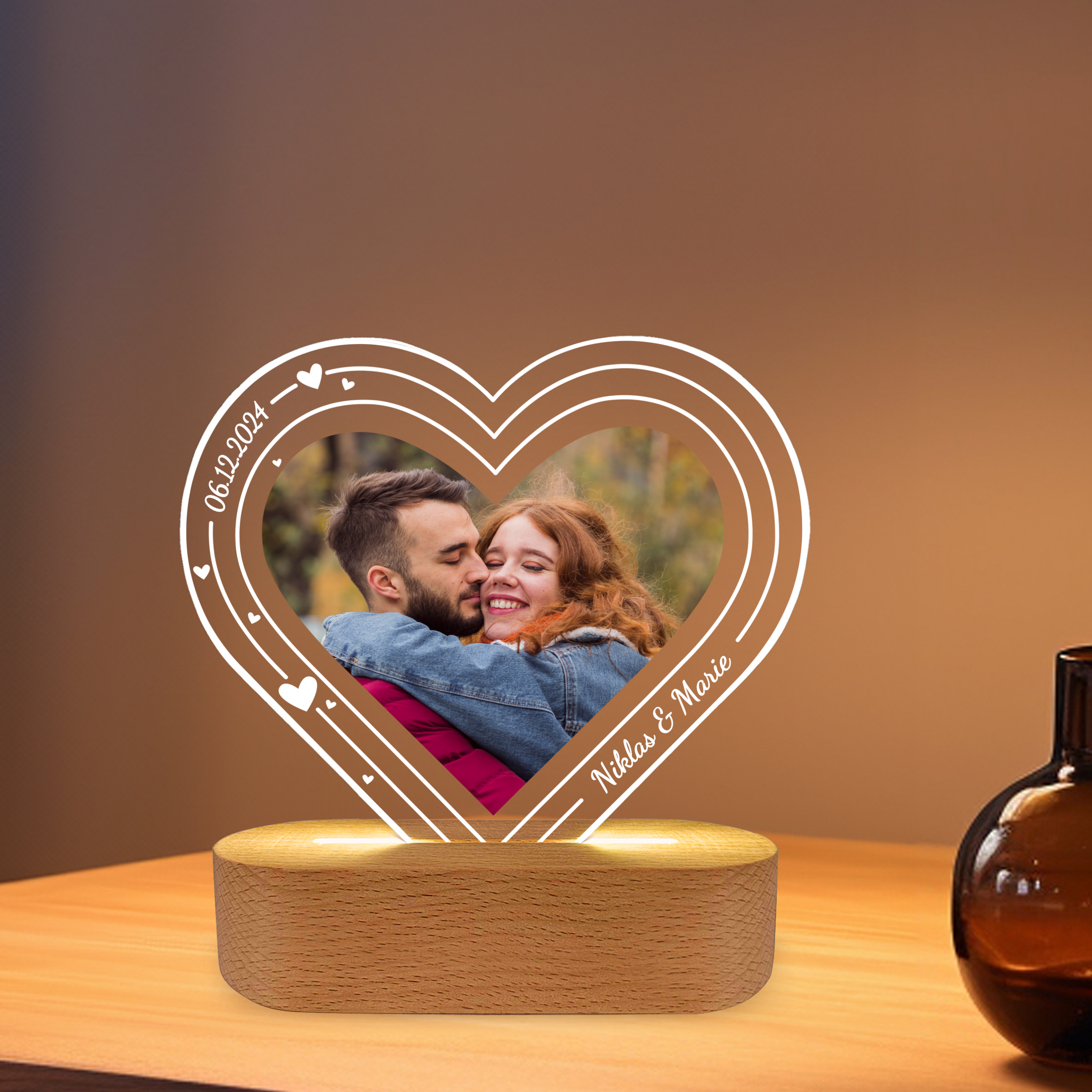 Euer Herzens-Bild - Personalisiertes Liebeslicht für Paare