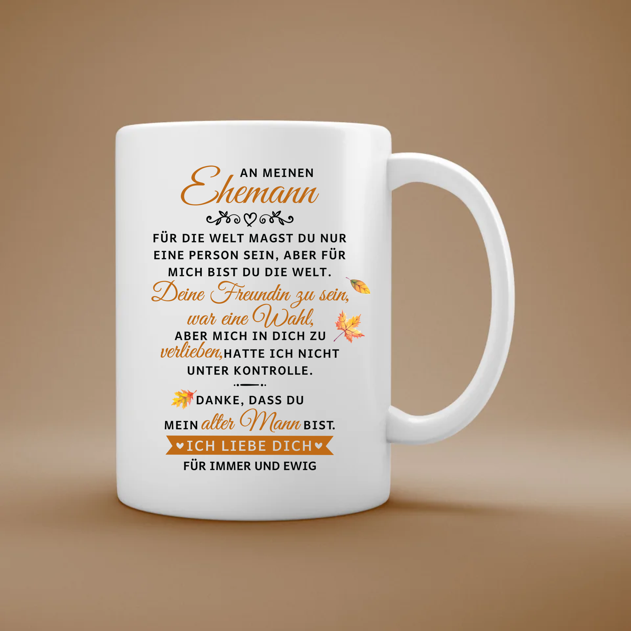 An meinen Ehemann - Personalisierte Tasse