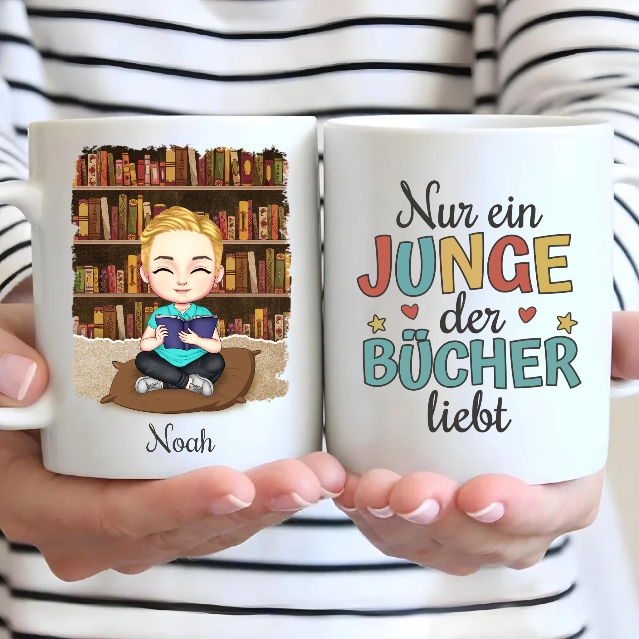 Bücherliebe - Personalisierte Tasse für Leseratten