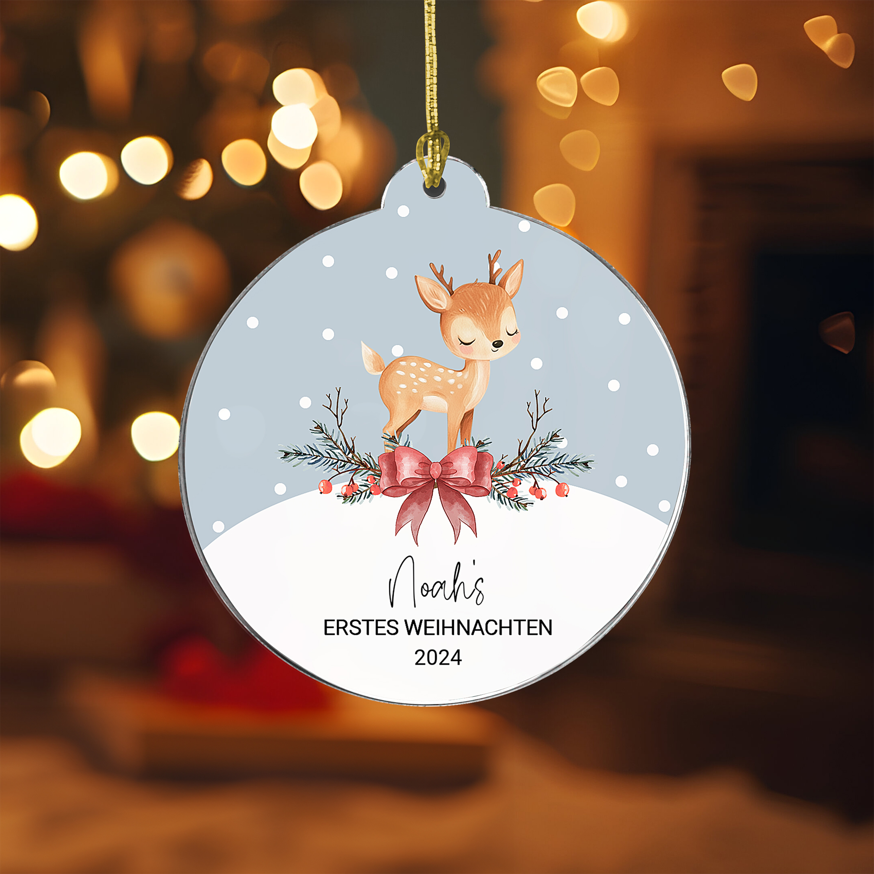 Babys erstes Weihnachten - Personalisierter Christbaumschmuck