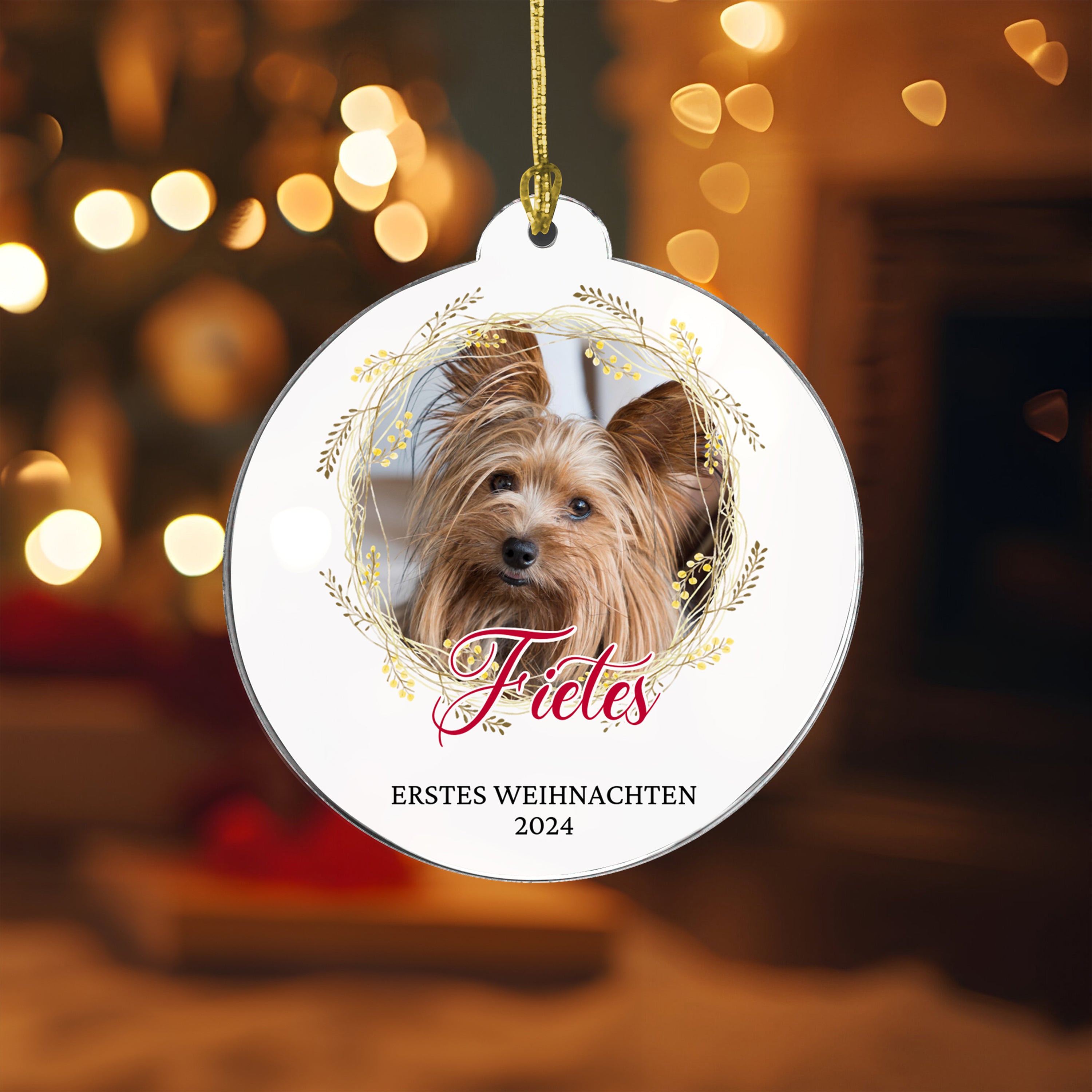Haustier erstes Weihnachten - Personalisierter Christbaumschmuck