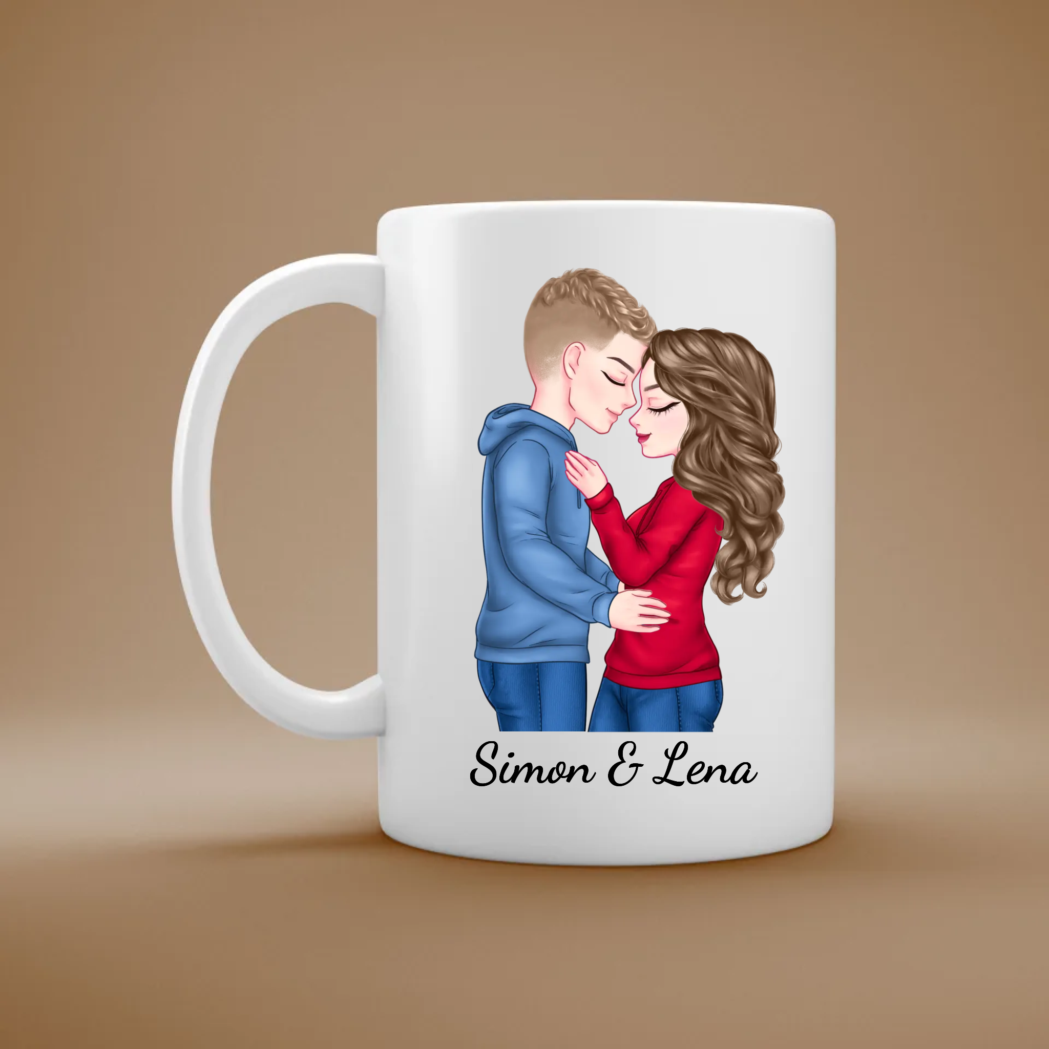 Ich will dich - Personalisierte Tasse für Paare