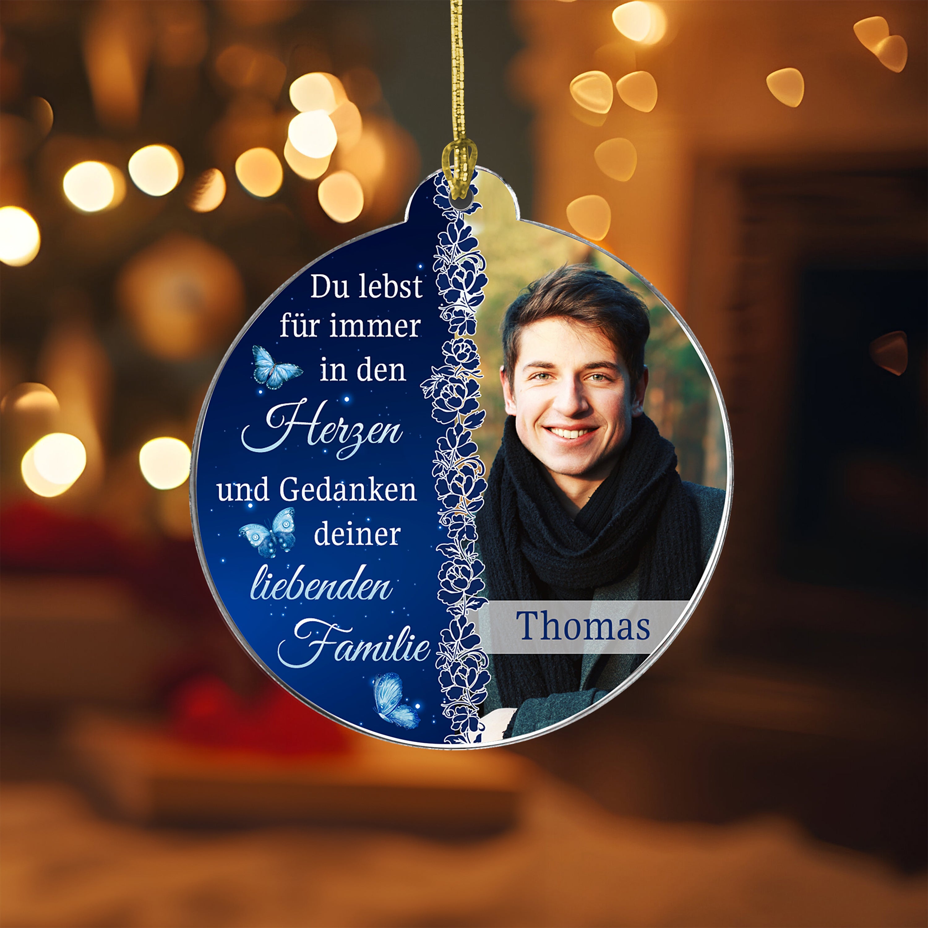 Liebevolle Erinnerung - Personalisierter Christbaumschmuck