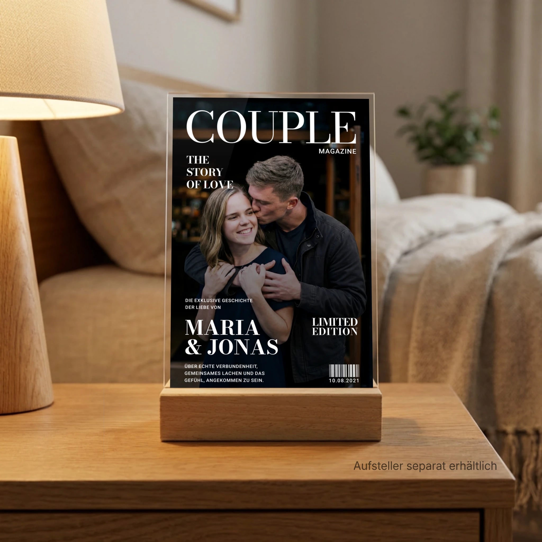 Couple Cover - Personalisiertes Magazincover für Paare (Acryl-Glas)