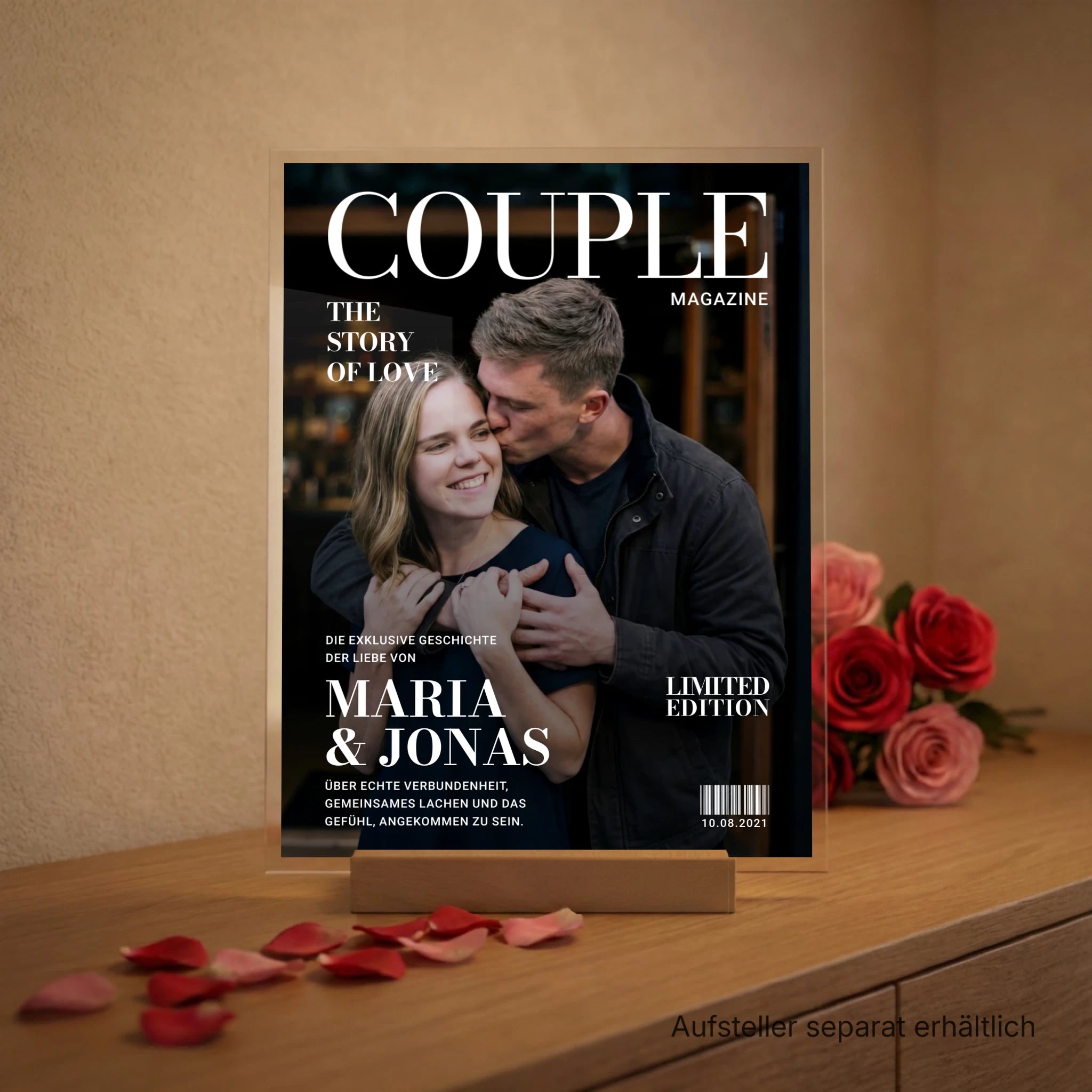 Couple Cover - Personalisiertes Magazincover für Paare (Acryl-Glas)