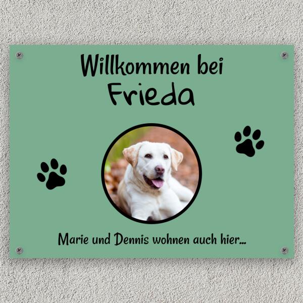 Personalisiertes Tier-Türschild mit Foto