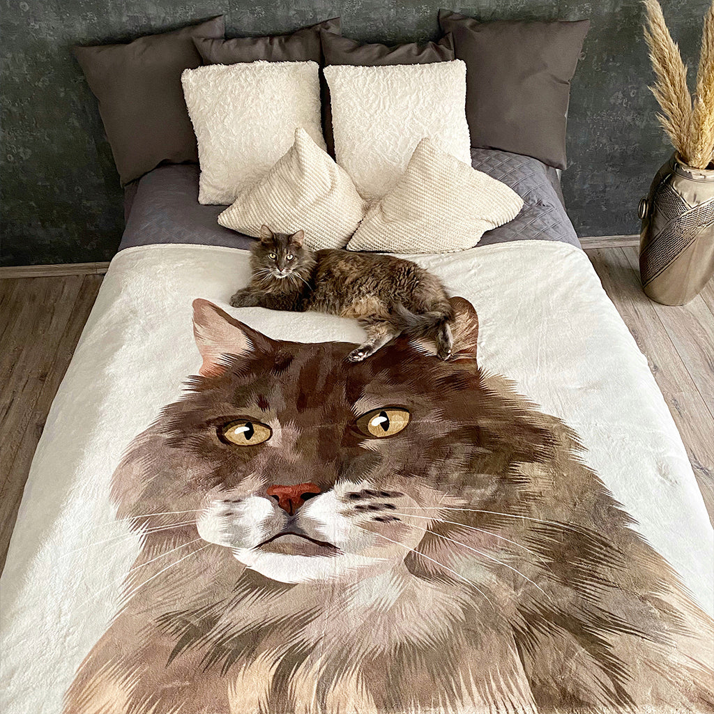 Personalisierte Katzen Tier-Kuscheldecke