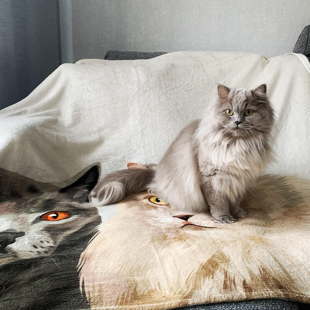 Personalisierte Katzen Tier-Kuscheldecke