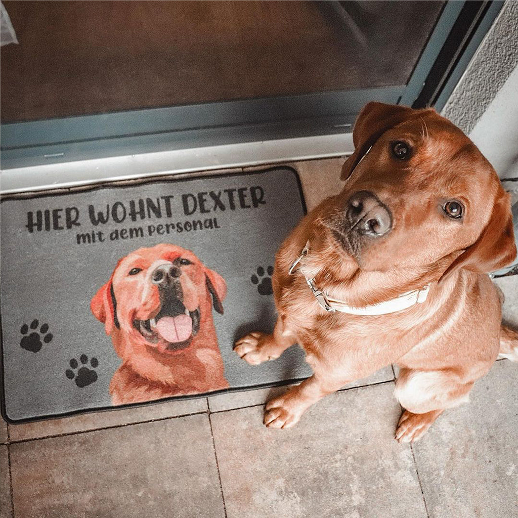 Personalisierte Hunde Tier-Fußmatte