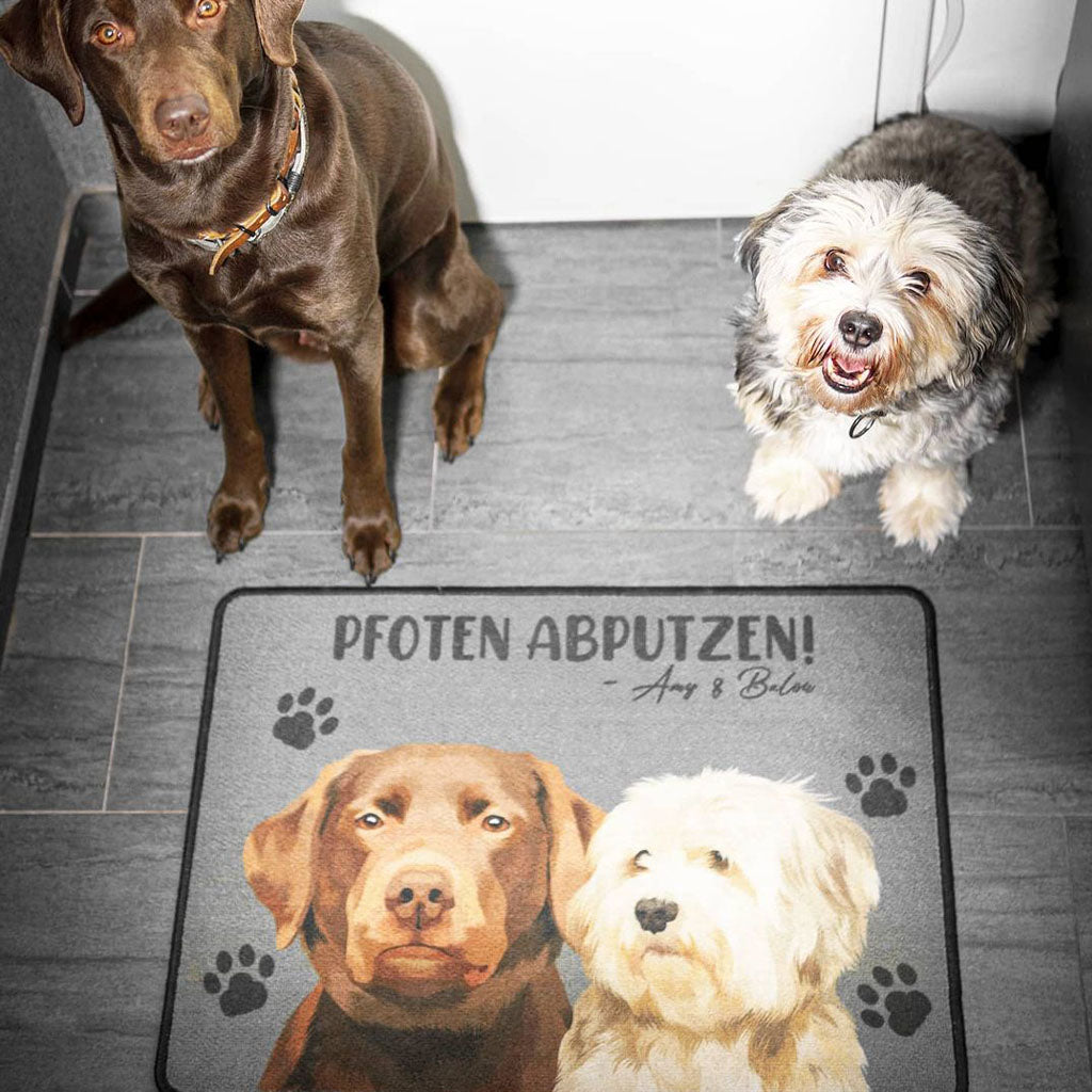 Personalisierte Hunde Tier-Fußmatte