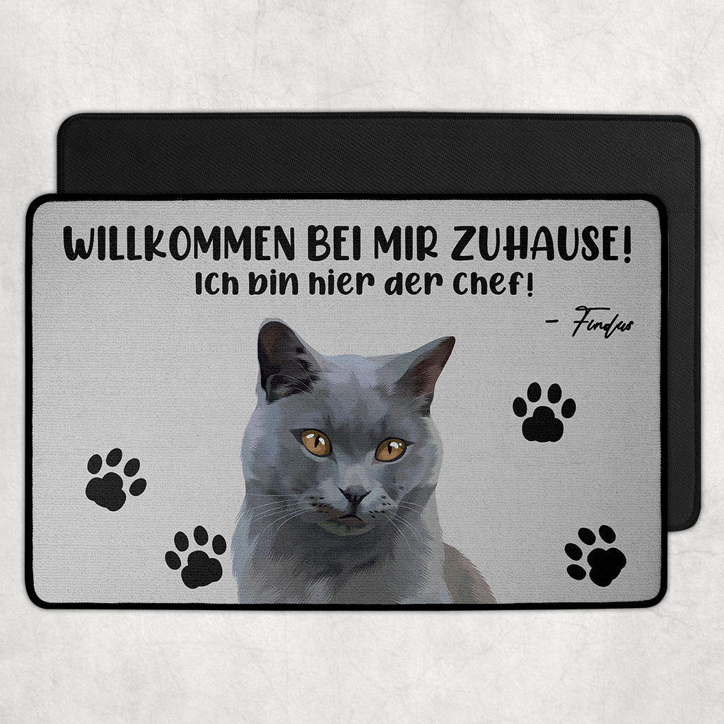 Personalisierte Katzen Tier-Fußmatte