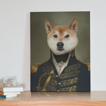 Lade das Bild in den Galerie-Viewer, Der General - Personalisiertes Tier-Portrait auf Leinwand
