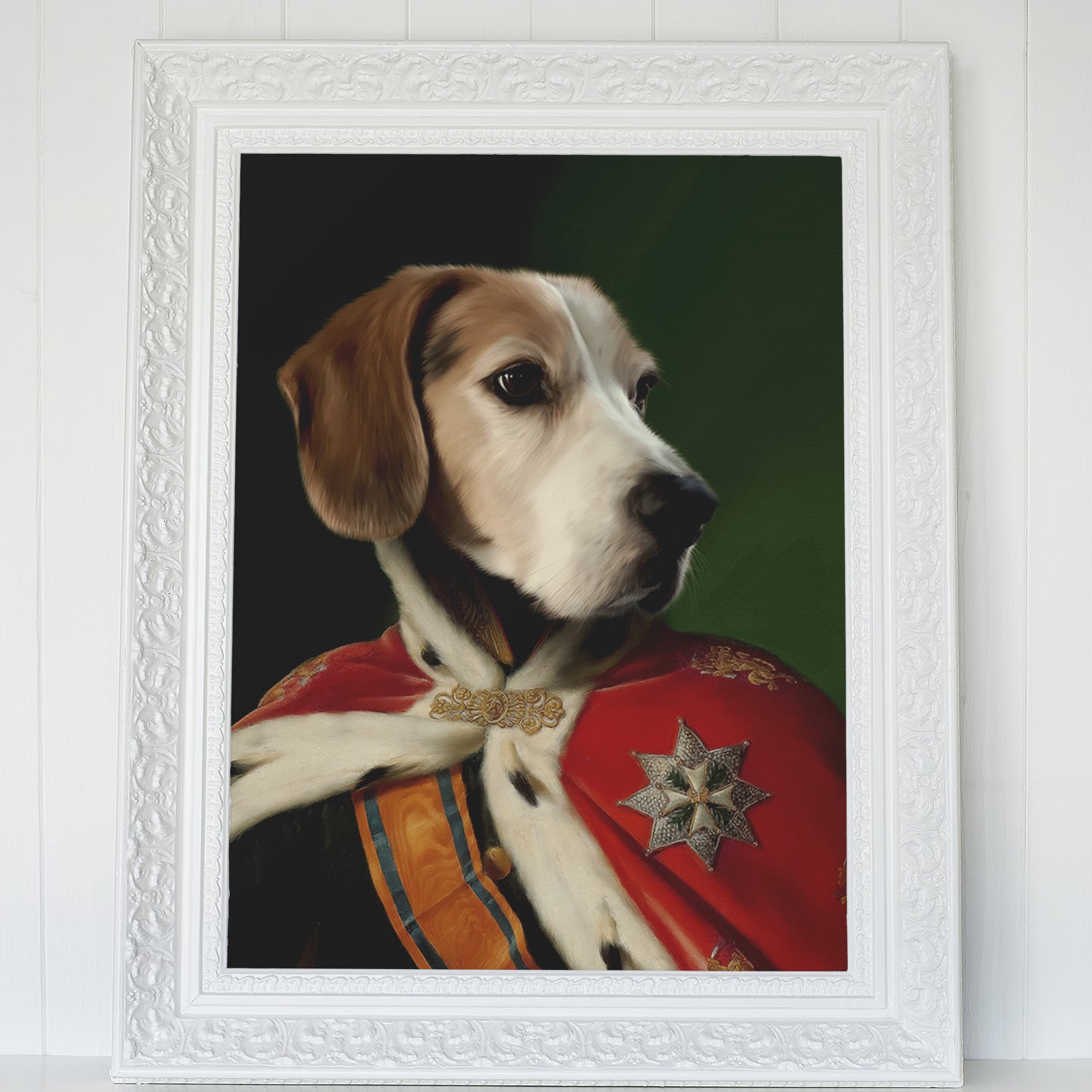 Der König - Personalisiertes Hunde Tier-Portrait als Poster