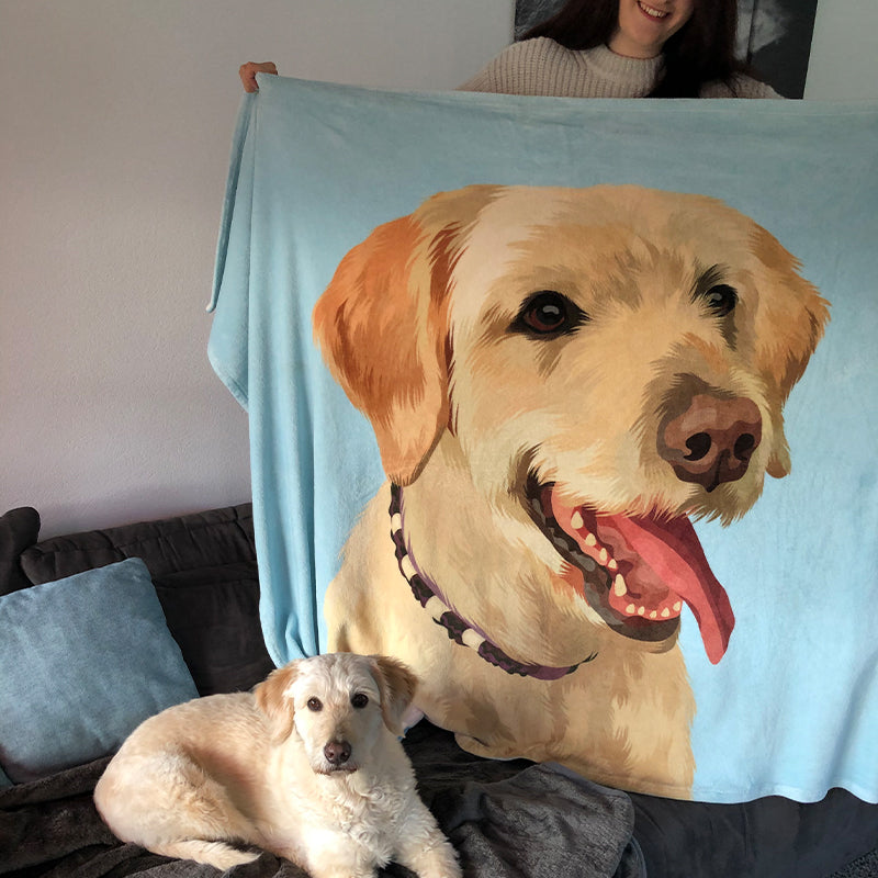 Personalisierte Hunde Tier-Kuscheldecke