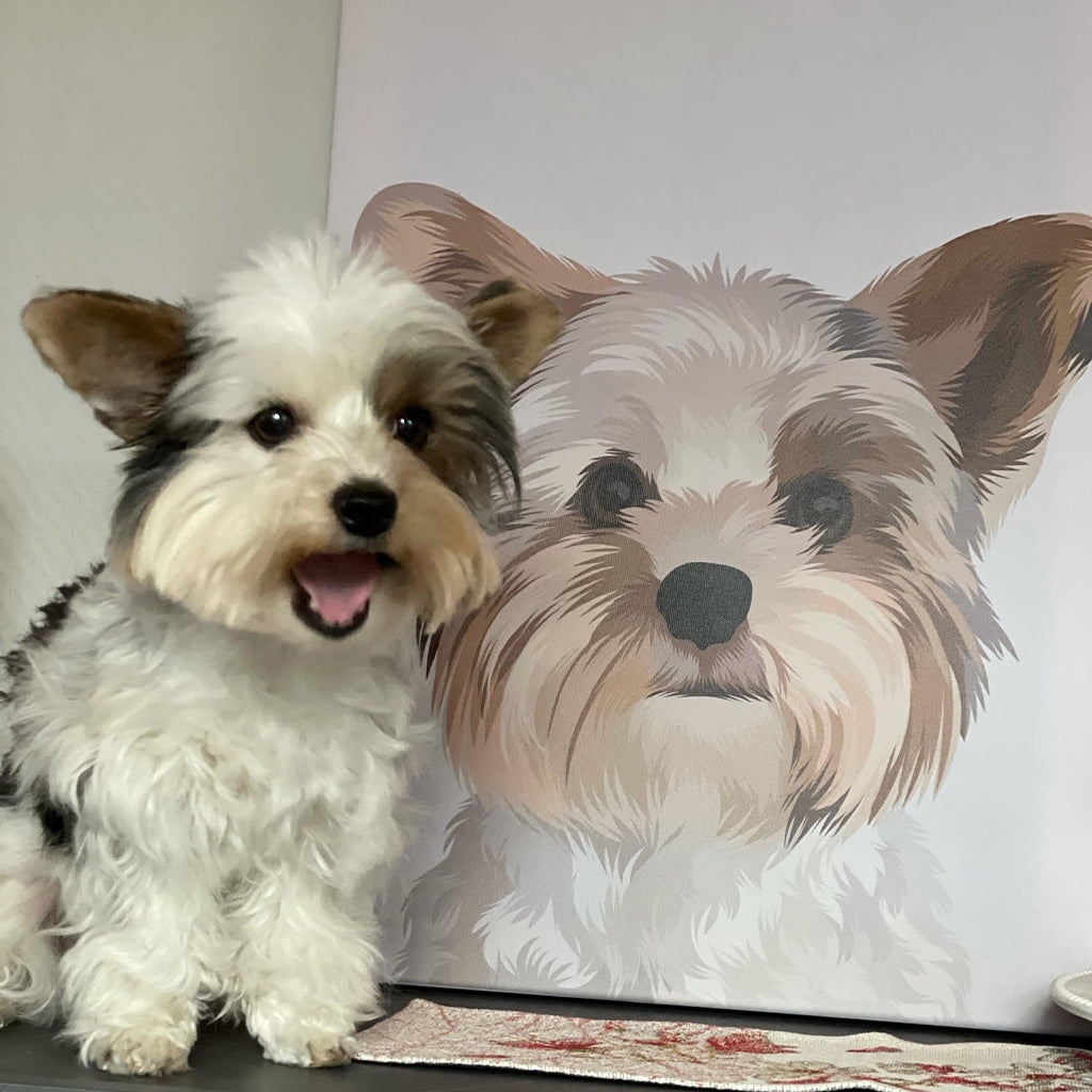 Personalisiertes Hunde Tier-Portrait auf Leinwand
