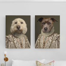 Lade das Bild in den Galerie-Viewer, Die Prinzessin - Personalisiertes Hunde Tier-Portrait auf Leinwand
