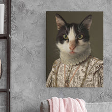 Lade das Bild in den Galerie-Viewer, Die Prinzessin - Personalisiertes Katzen Tier-Portrait auf Leinwand
