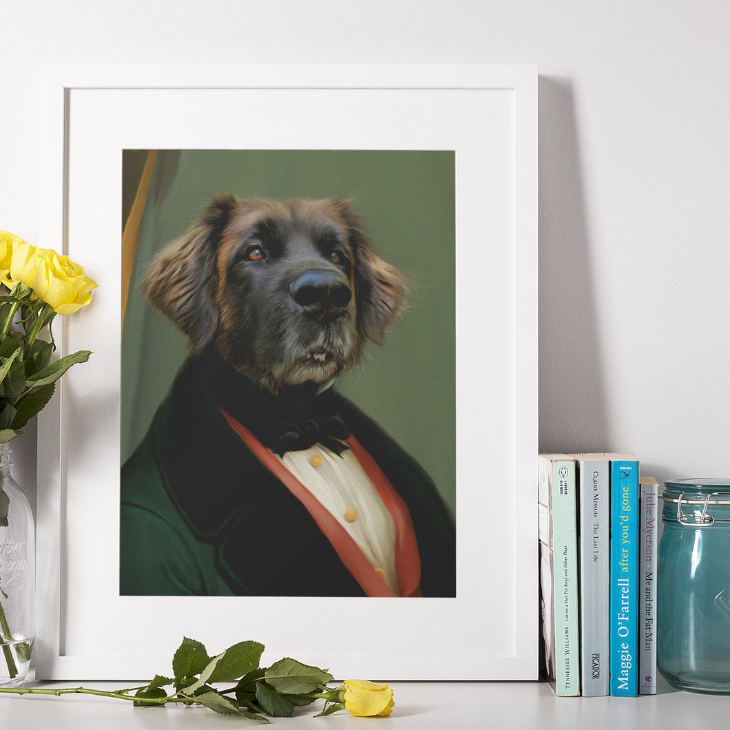 Der Graf - Personalisiertes Hunde Tier-Portrait als Poster
