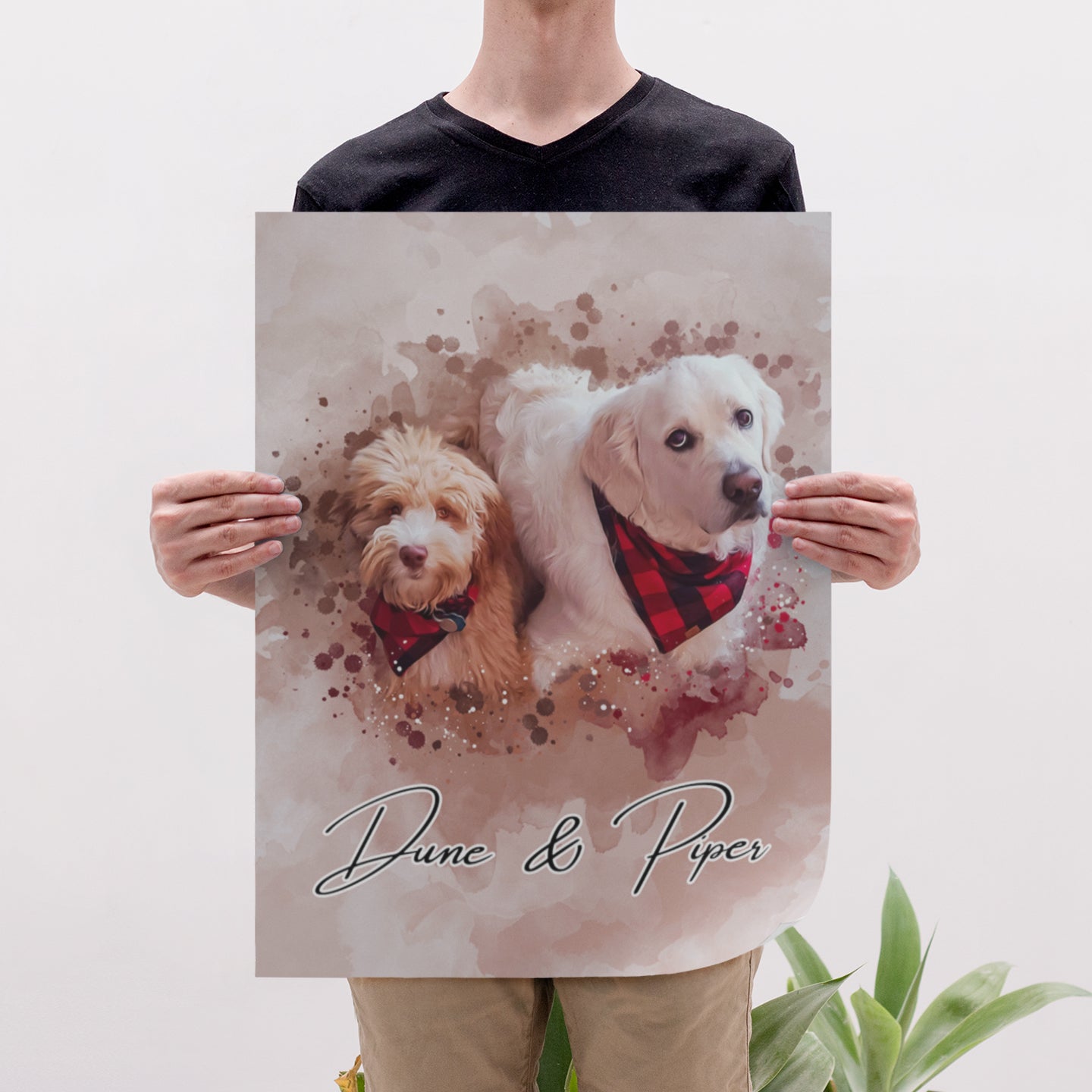 Junellis Aquarell Hunde Tier-Portrait