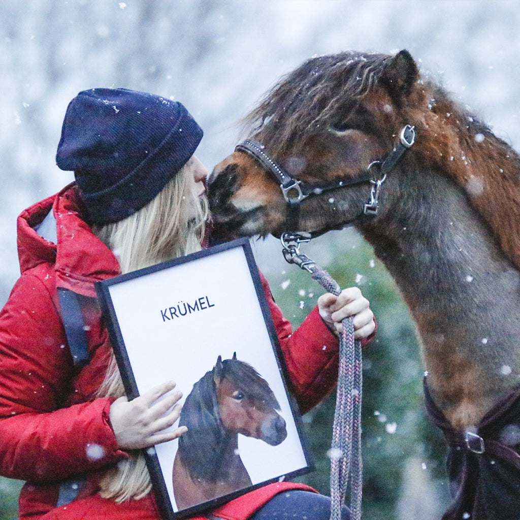 Personalisiertes Pferde Tier-Portrait als Kunstdruck