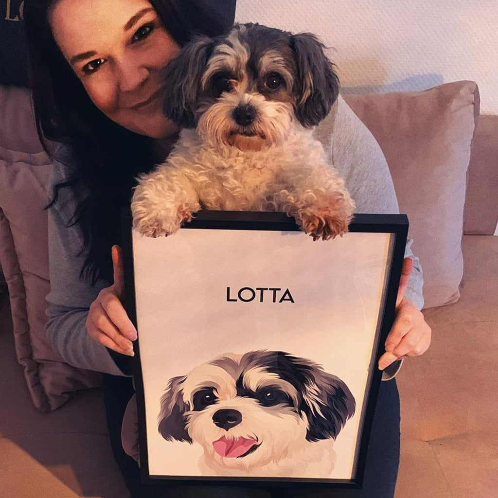 Personalisiertes Hunde Tier-Portrait als Kunstdruck