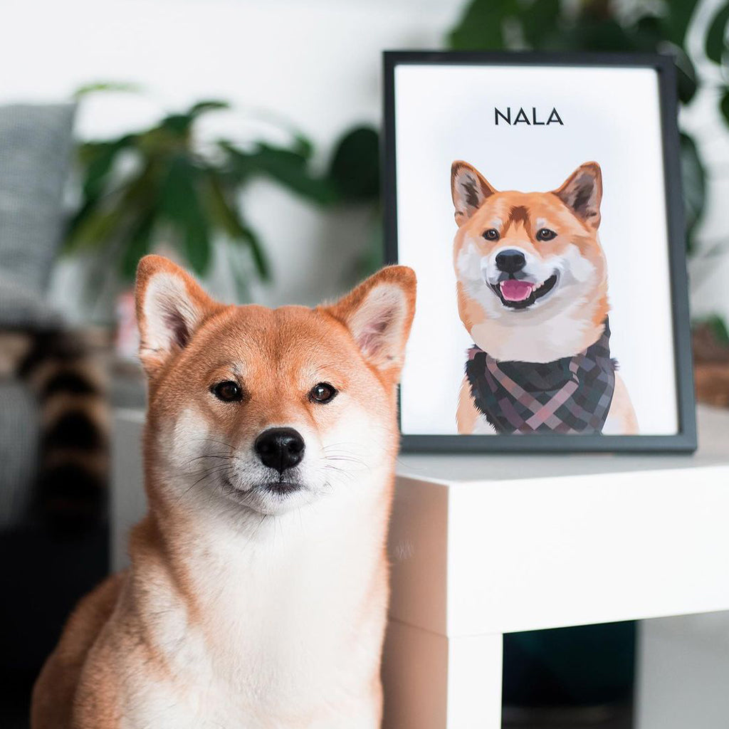 Personalisiertes Hunde Tier-Portrait als Kunstdruck