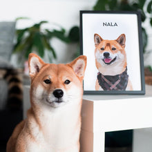 Lade das Bild in den Galerie-Viewer, Personalisiertes Hunde Tier-Portrait als Kunstdruck

